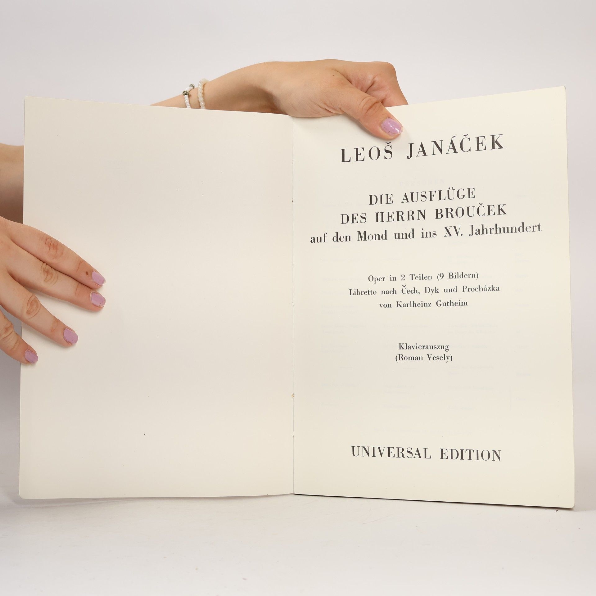 Leoš Janáček Die Ausflüge des Herrn Brouček
