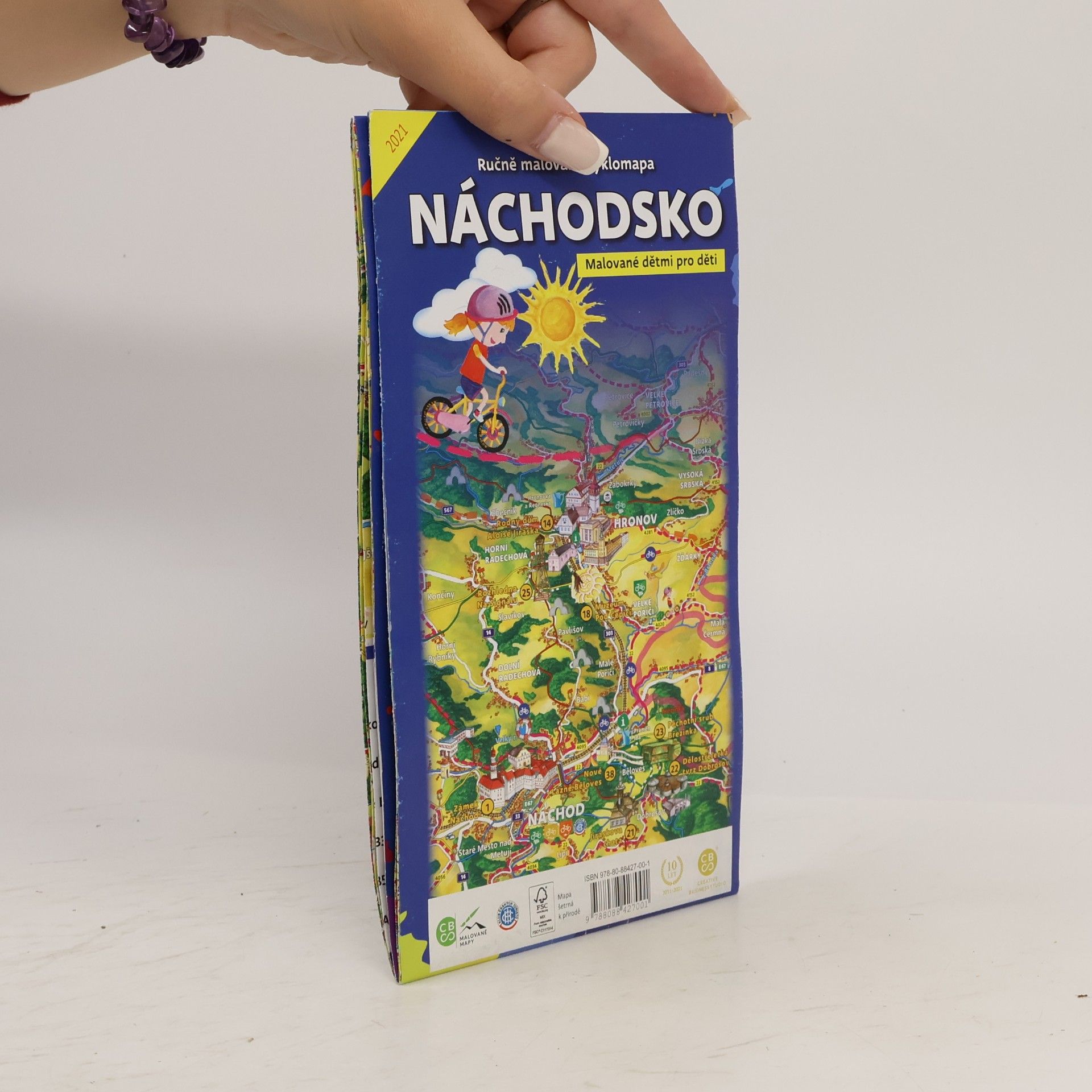s.r.o. CBS spol Ručně malovaná cyklomapa Náchodsko
