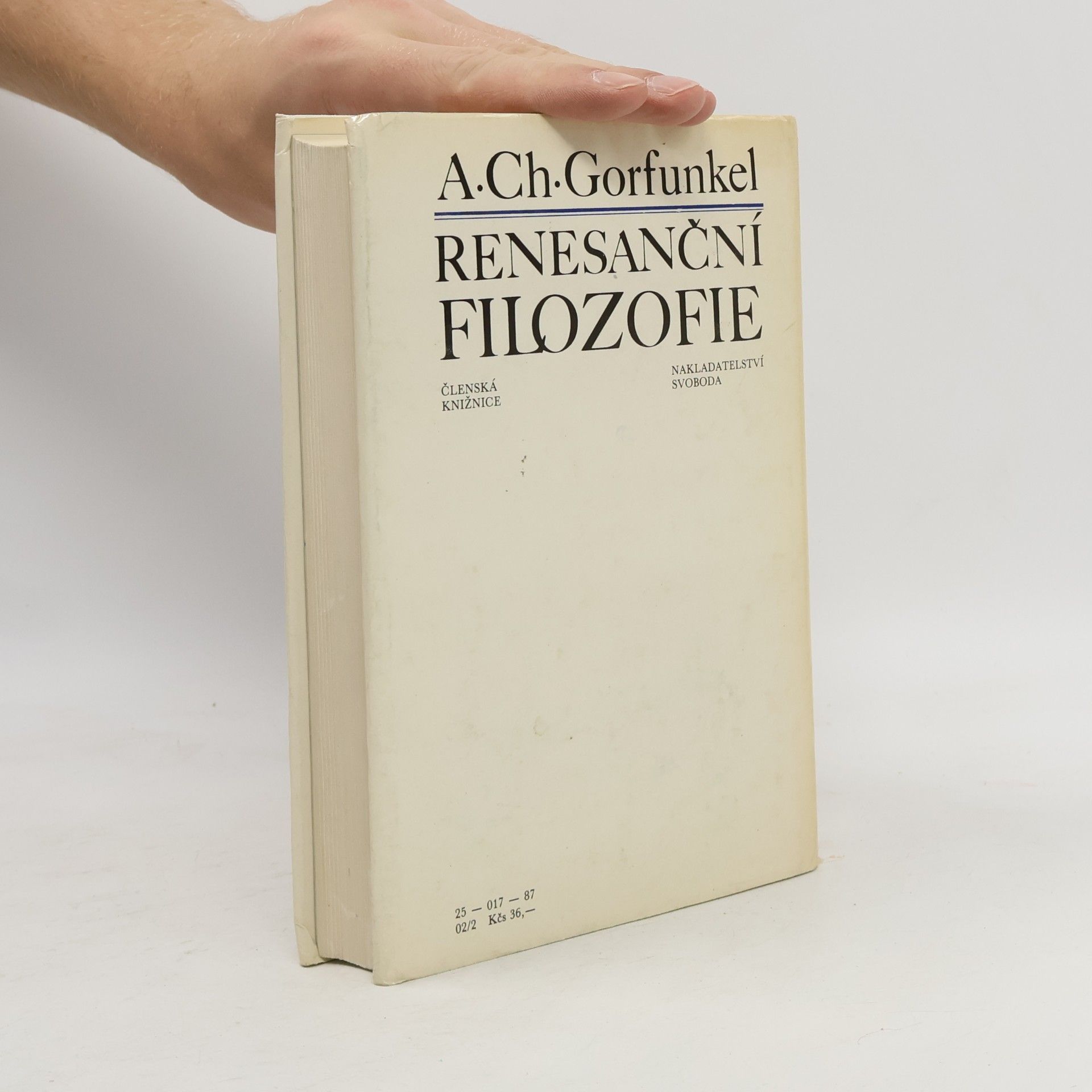 Alexander Chaimovič Gorfunkel Renesanční filozofie