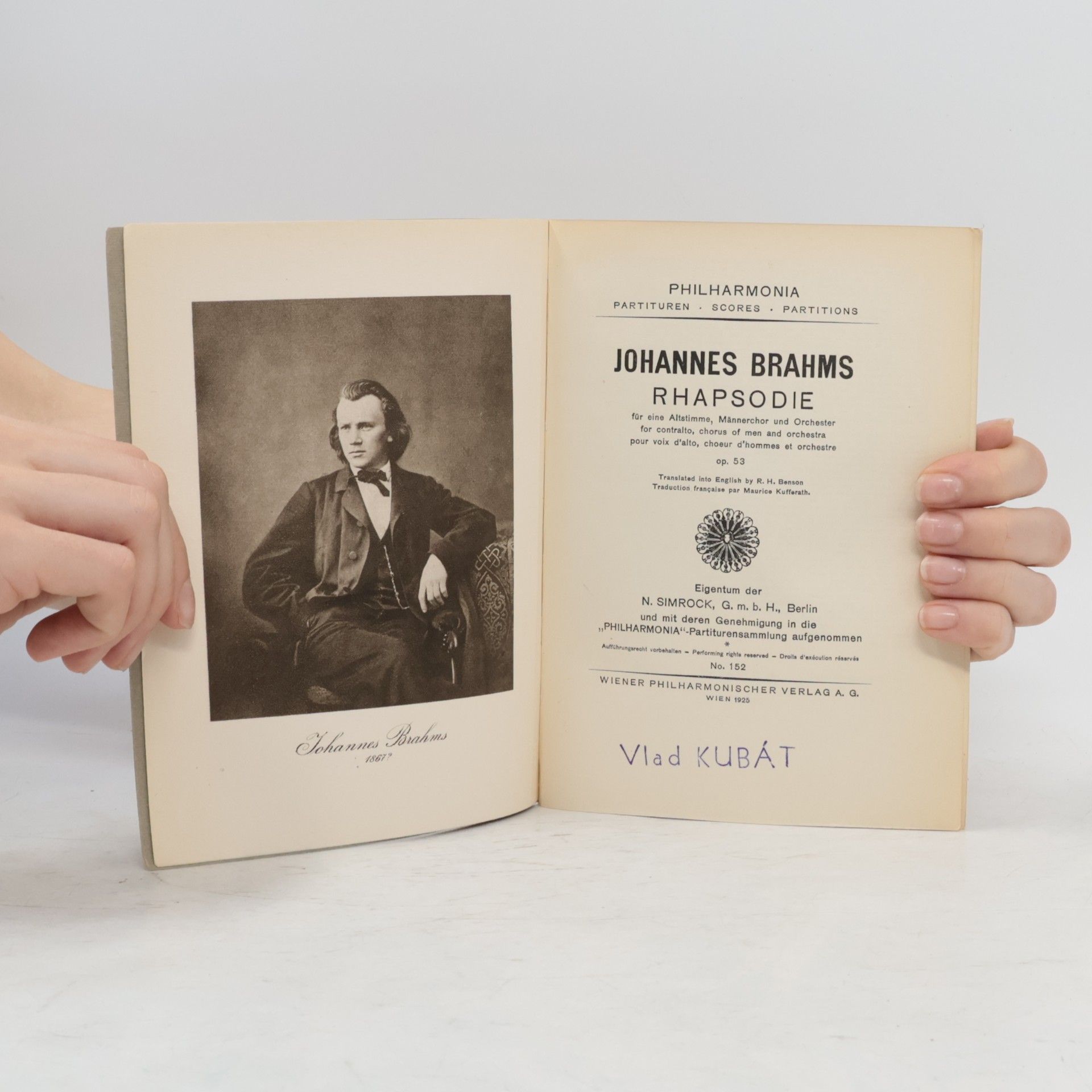 Johannes Brahms Brahms Rhapsodie, Op. 53