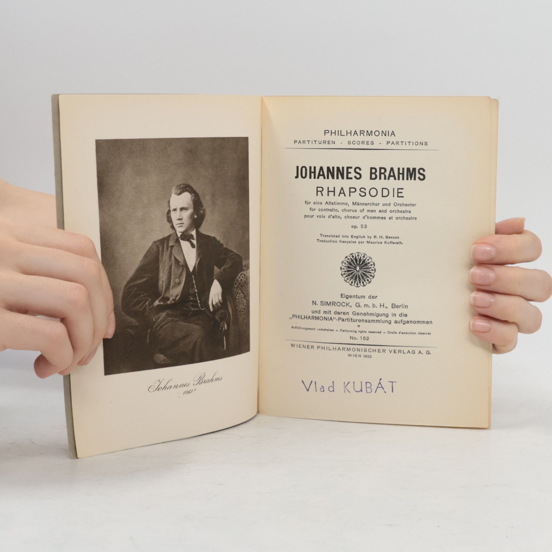 Johannes Brahms Brahms Rhapsodie, Op. 53