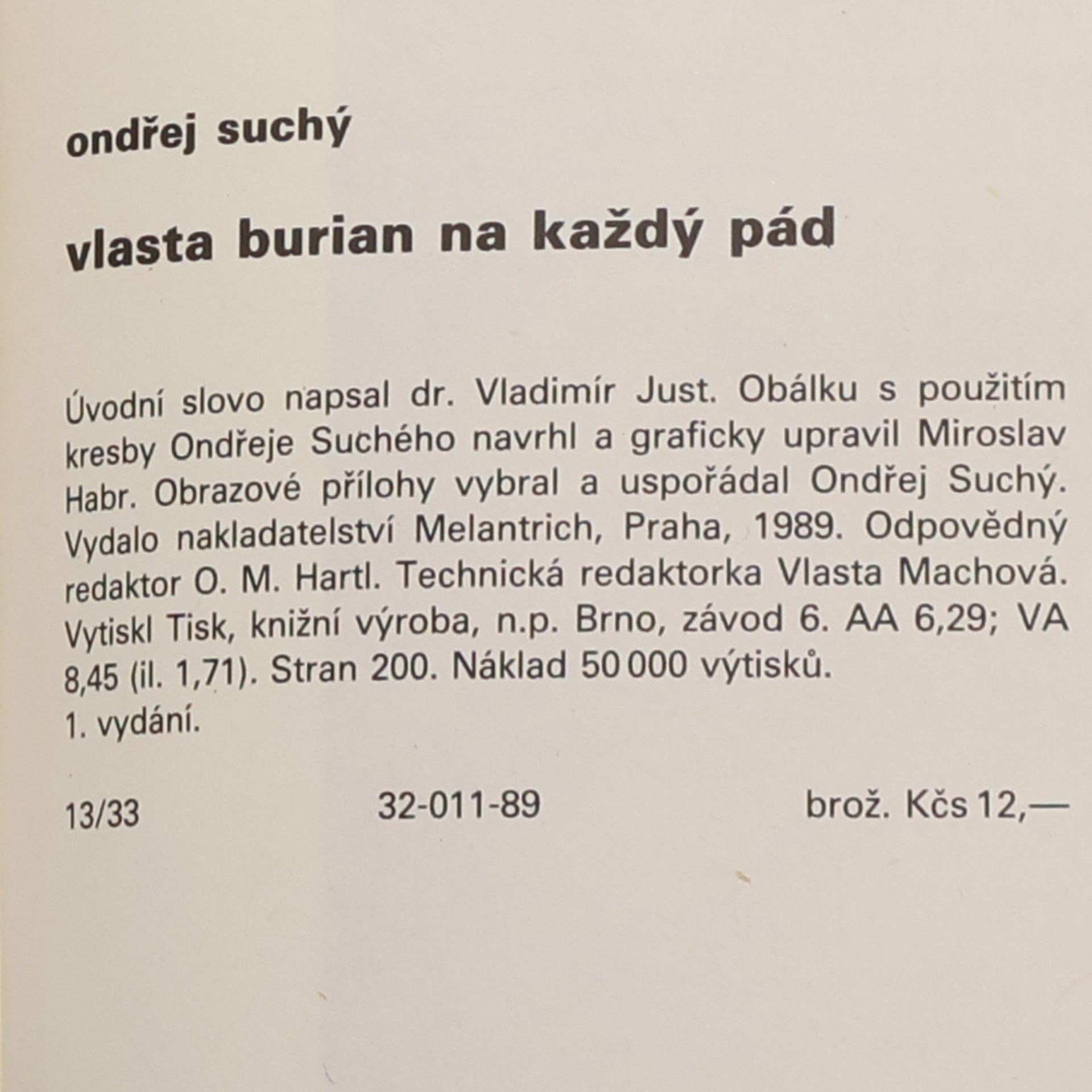 Ondřej Suchý Vlasta Burian na každý pád