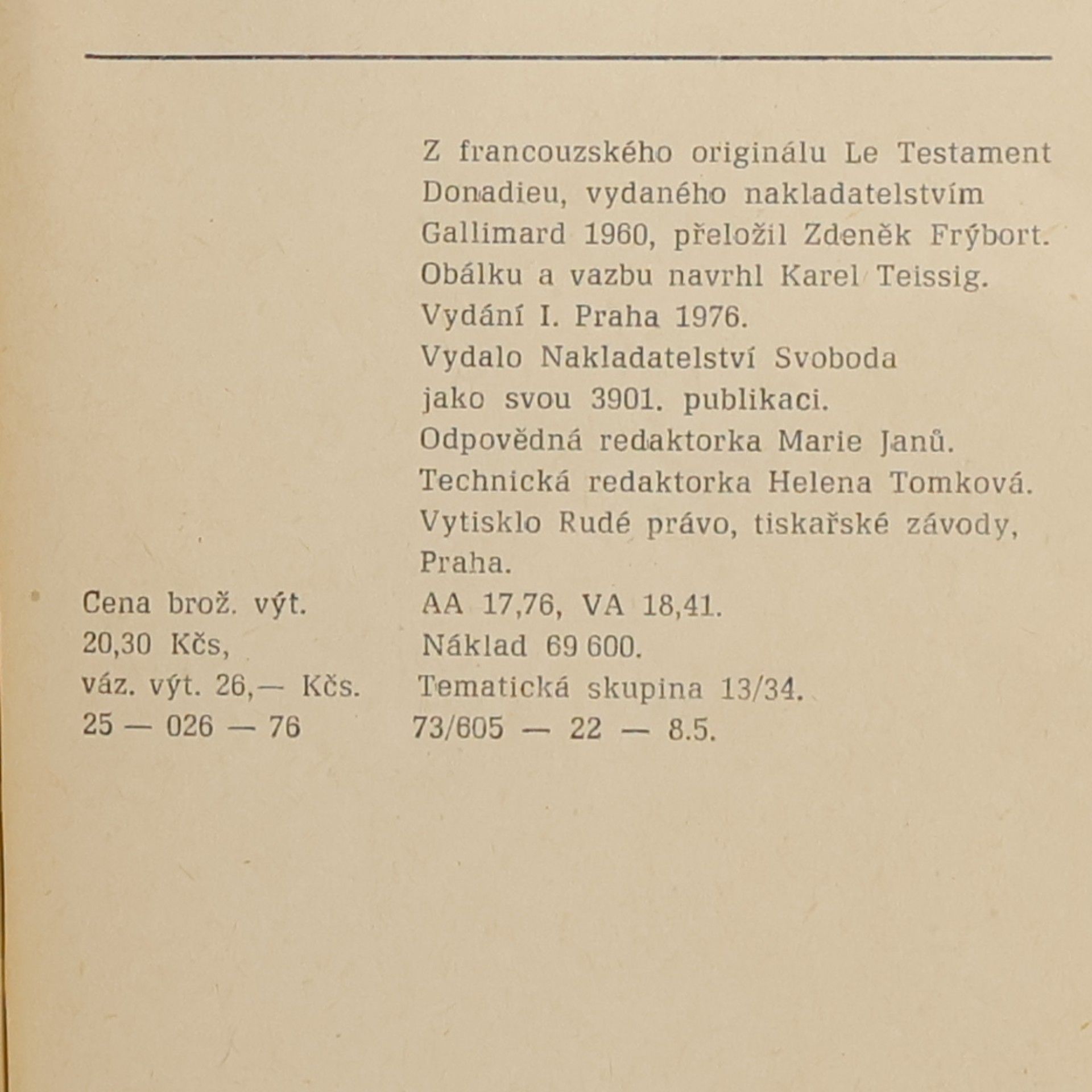 Georges Simenon Donadieuova závěť