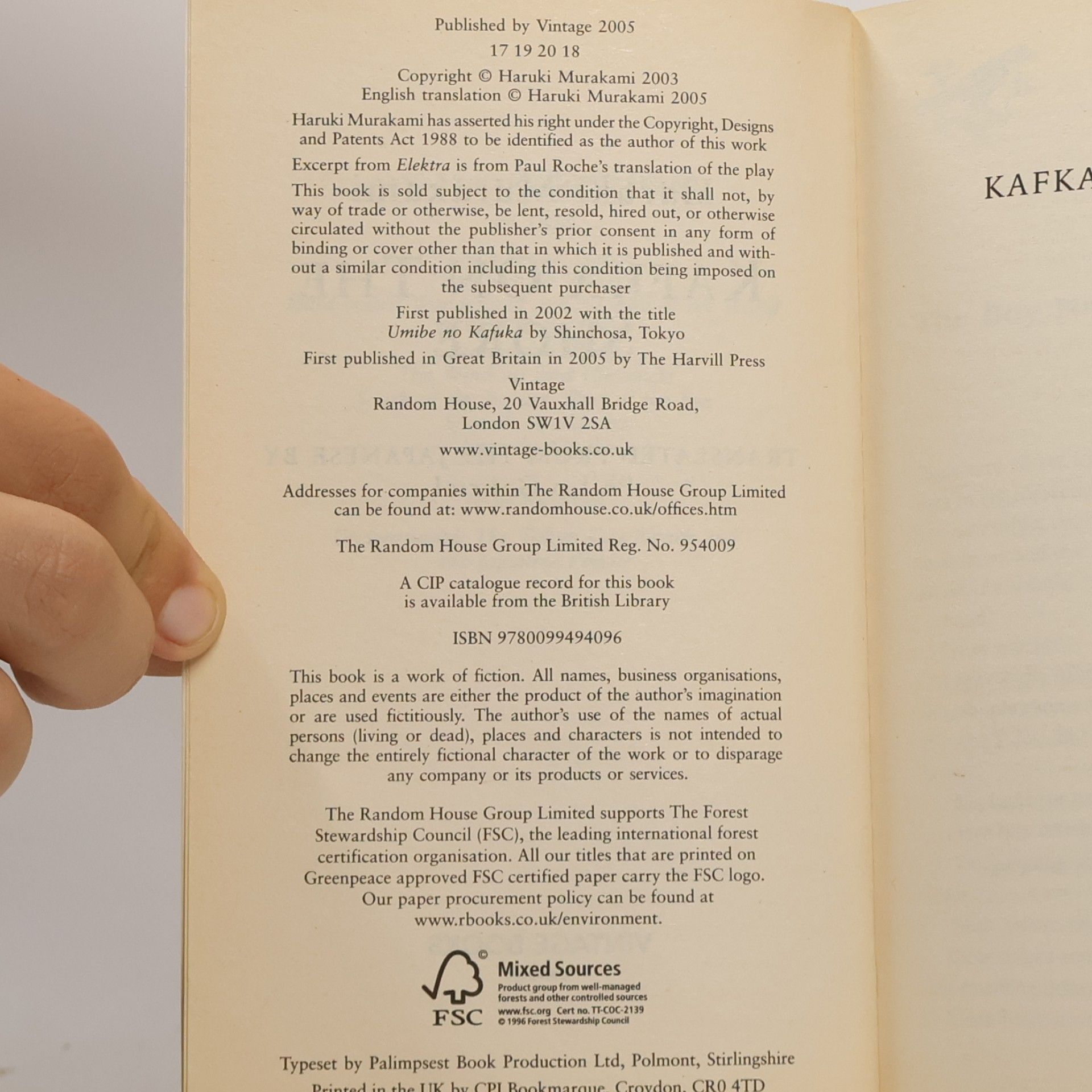Haruki Murakami Kafka on the Shore