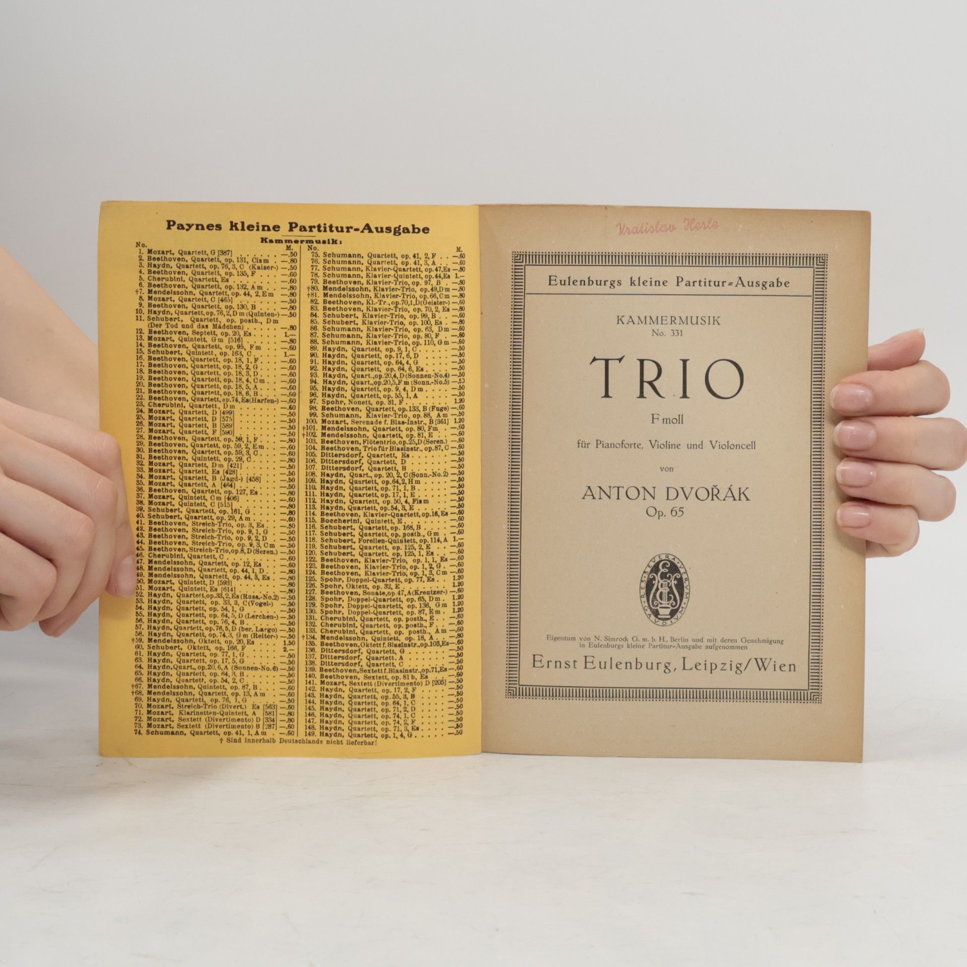 Antonín Dvořák Klaviertrio Op. 65