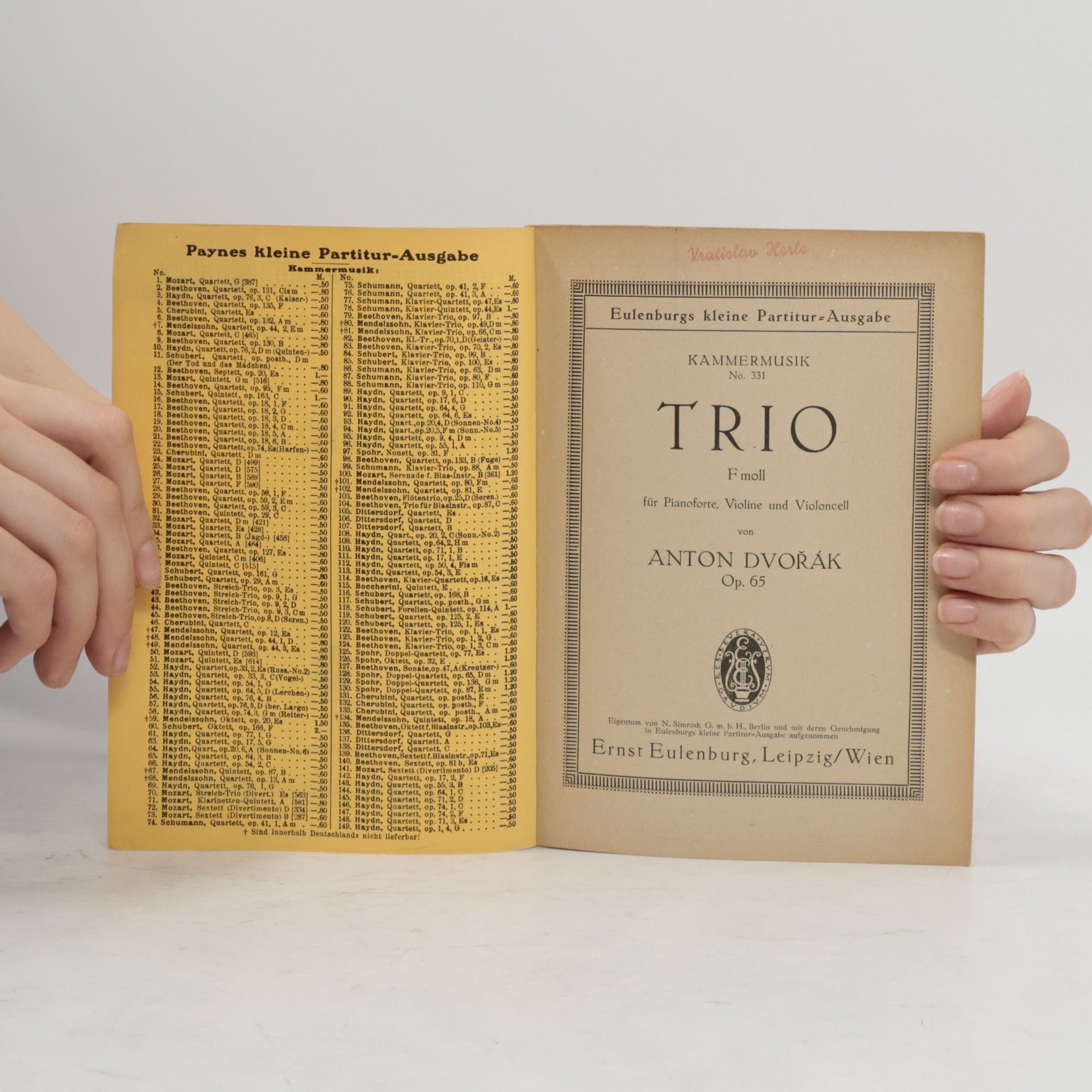 Antonín Dvořák Klaviertrio Op. 65