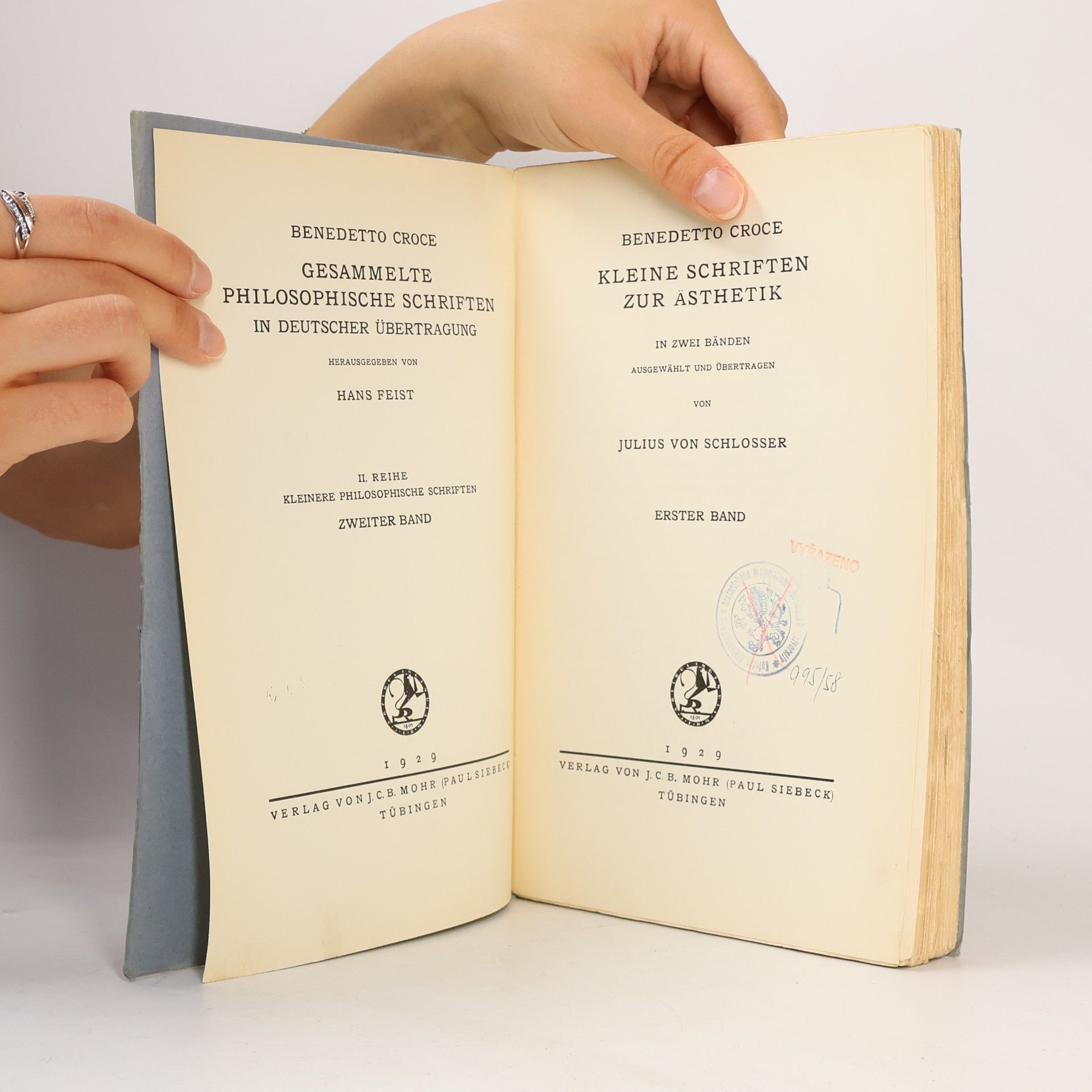 Benedetto Croce Kleine Schriften zur Ästhetik I.