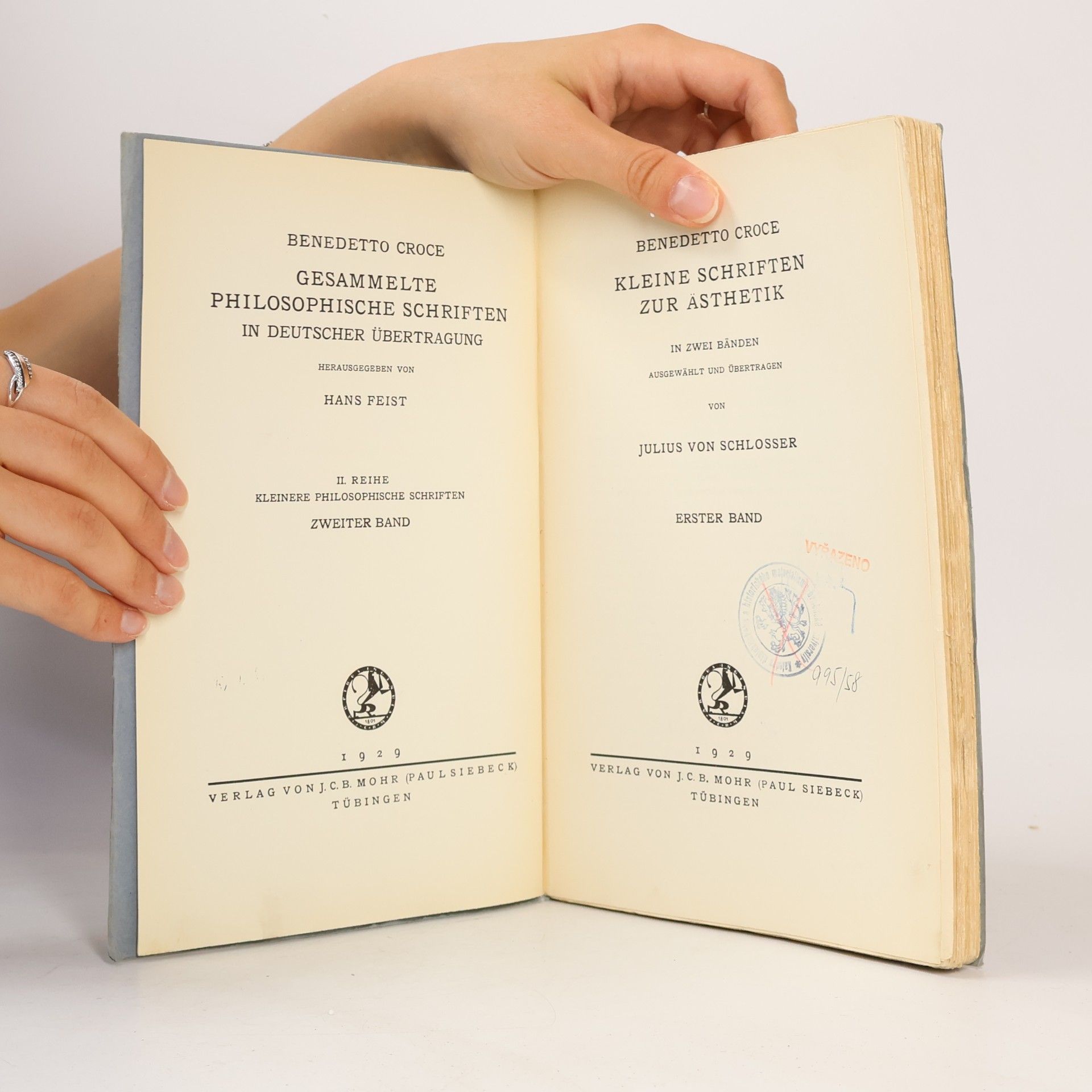 Benedetto Croce Kleine Schriften zur Ästhetik I.