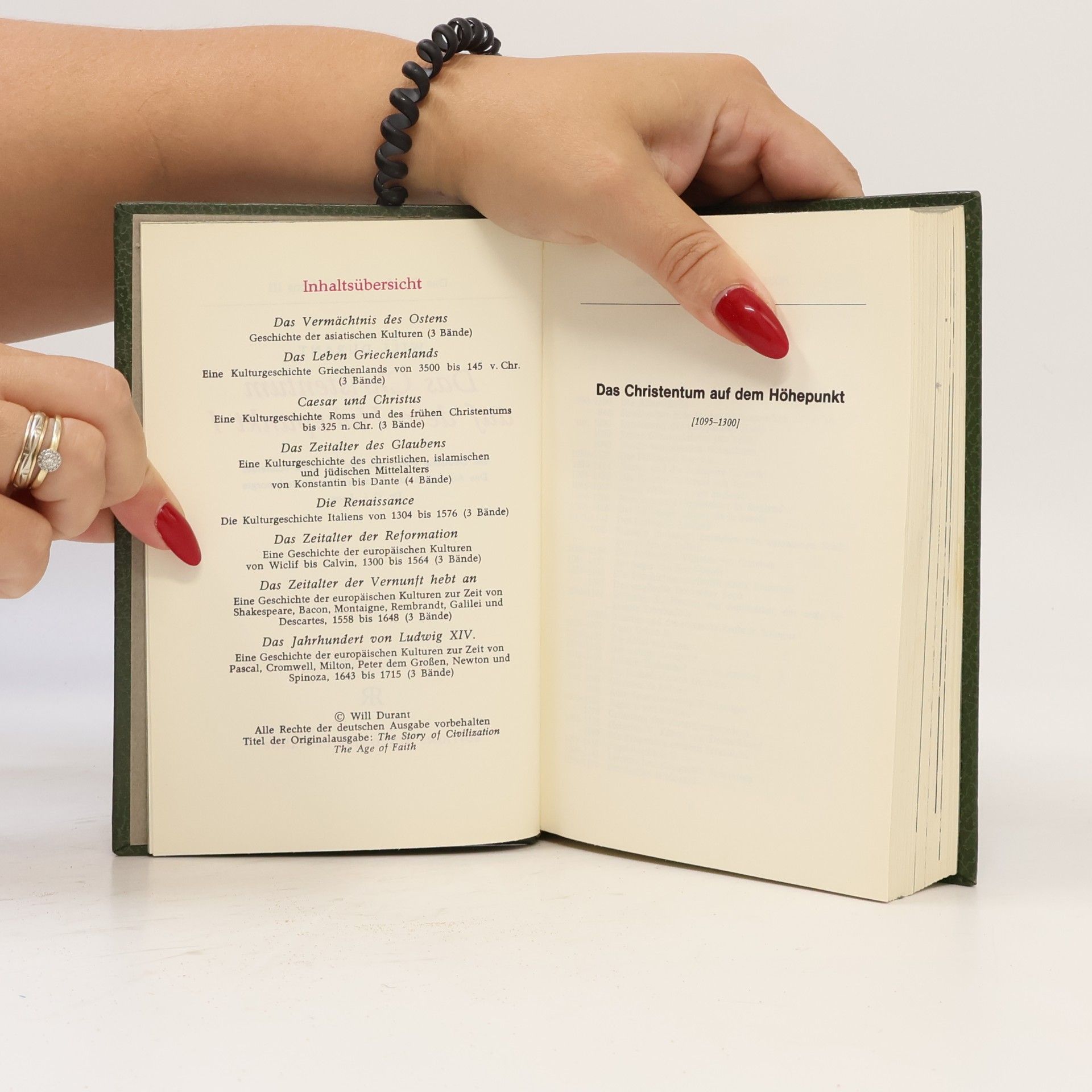 Will Durant Kulturgeschichte der Menschheit 12. Das Zeitalter des Glaubens III. Das Christentum auf dem Höhepunkt I