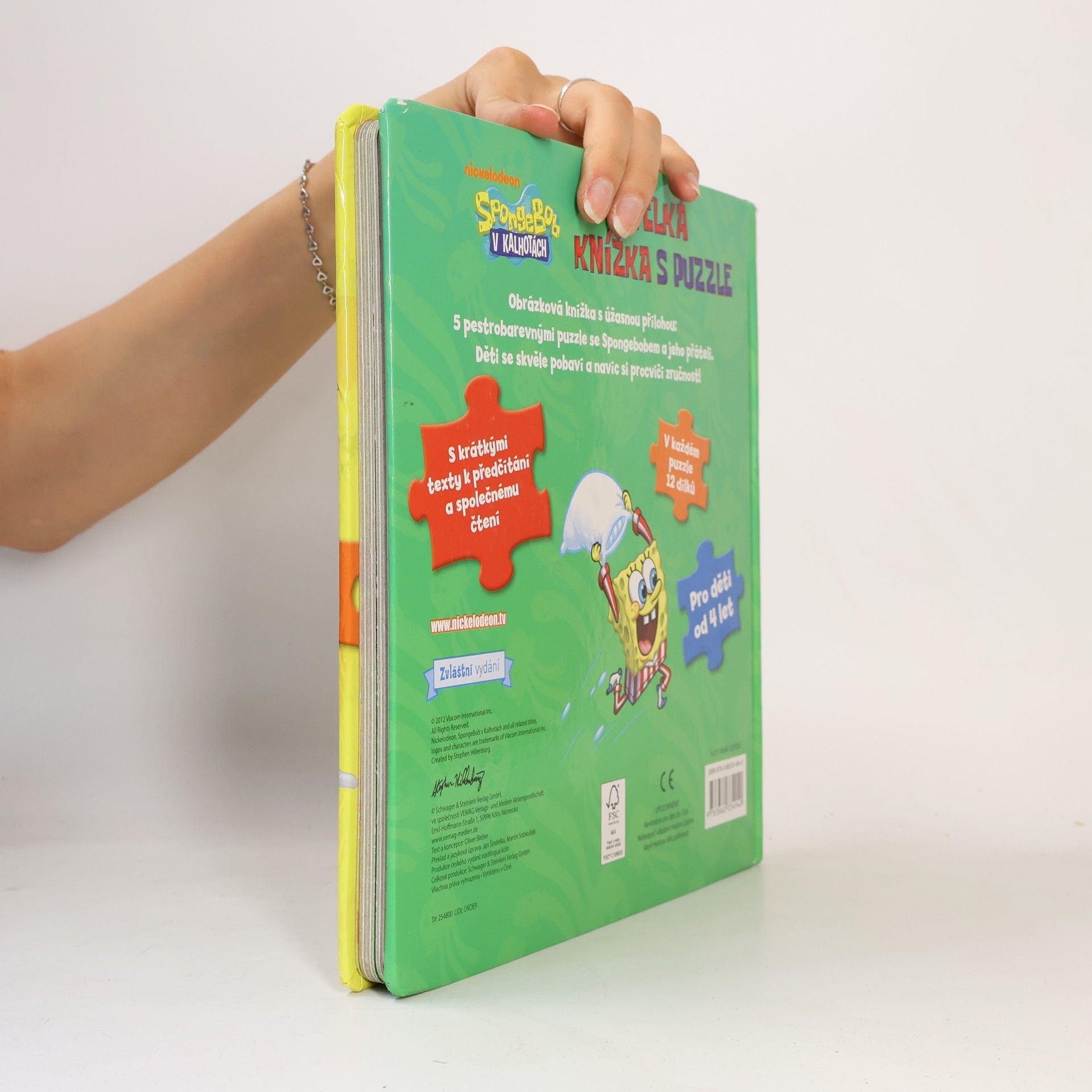 Various authors Velká knížka s puzzle. SpongeBob v kalhotách