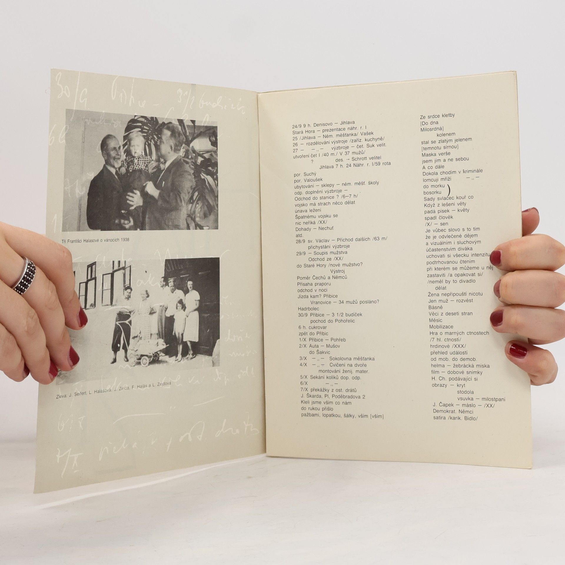 Autorenkollektiv Hlasy. 2, Ze srdce kletby : malý hnědý blok Františka Halase z podzimu 1938