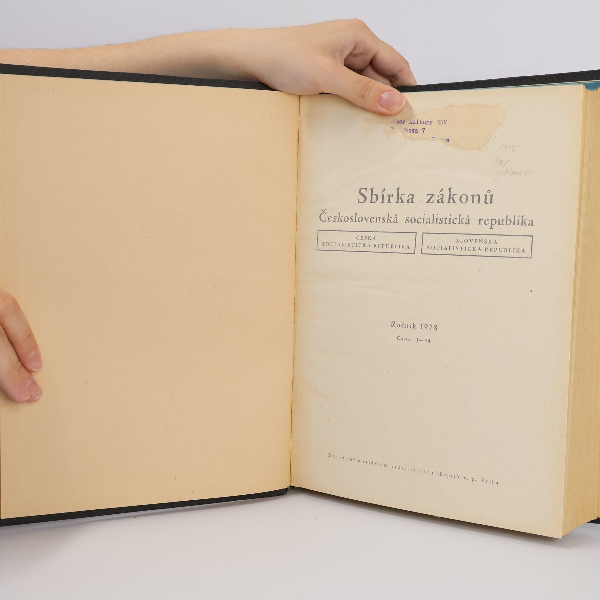 Autores varios Sbírka zákonů. Československá socialistická republika 1-34