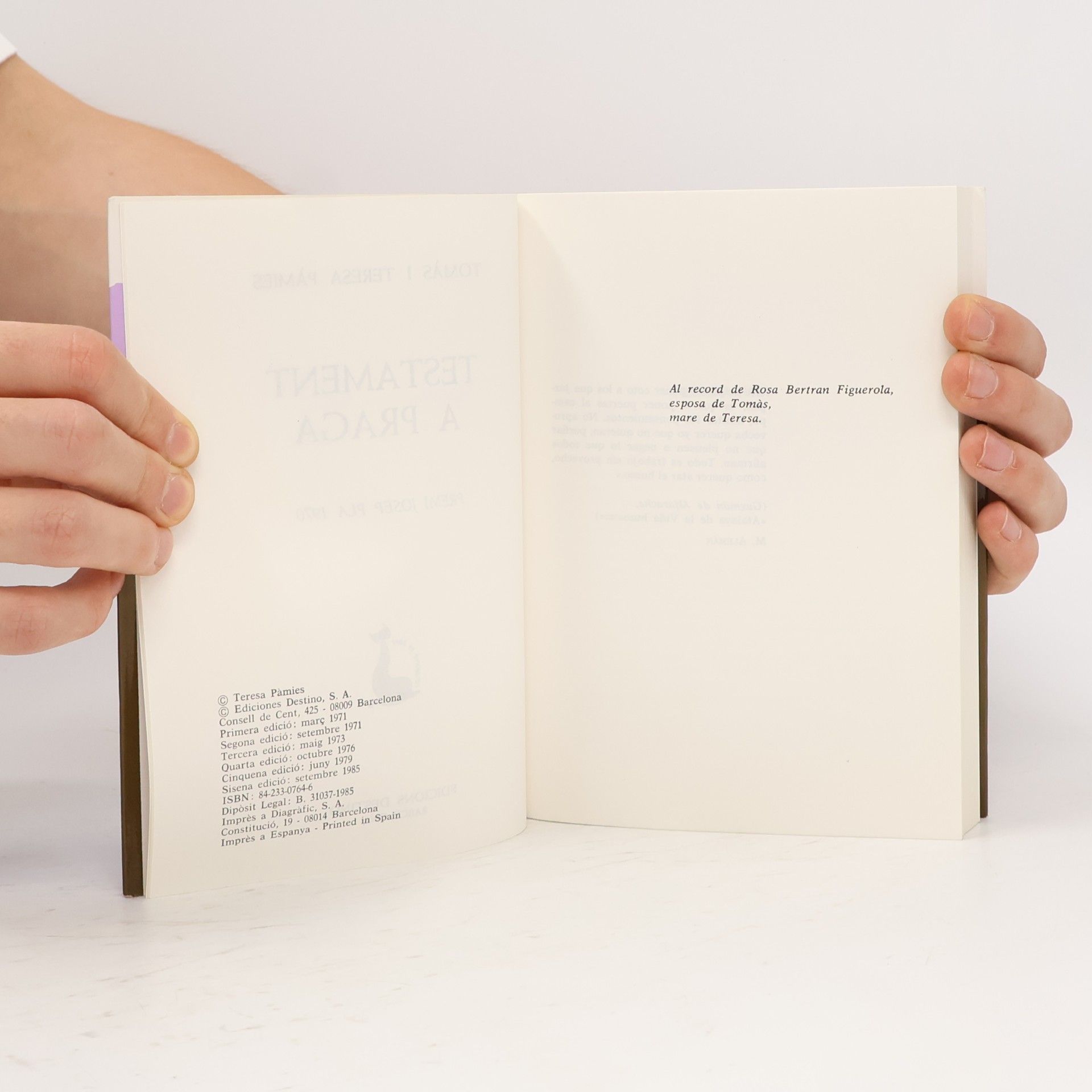 Teresa Pamies Testament a Praga