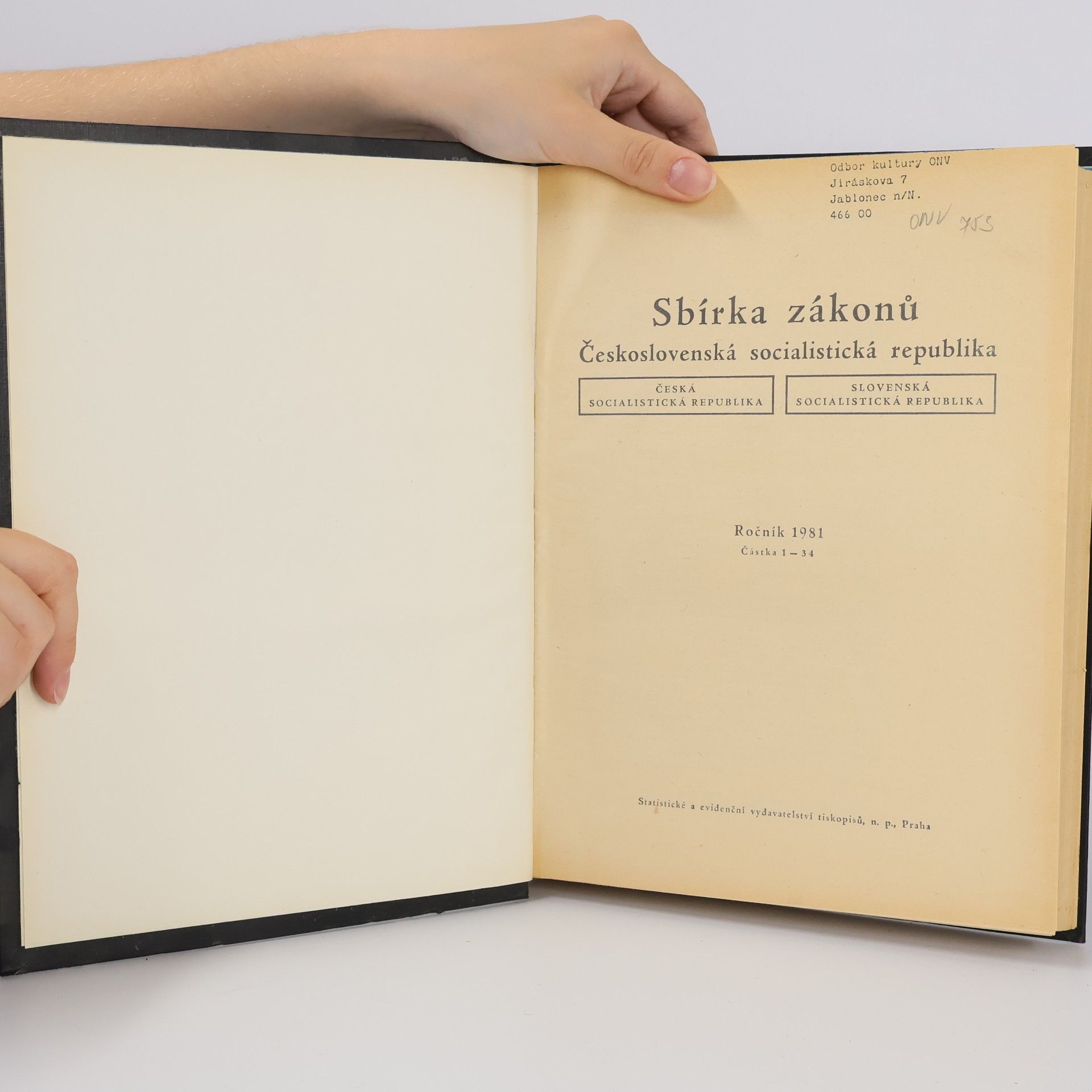 Autores varios Sbírka zákonů. Československá socialistická republika 1-34