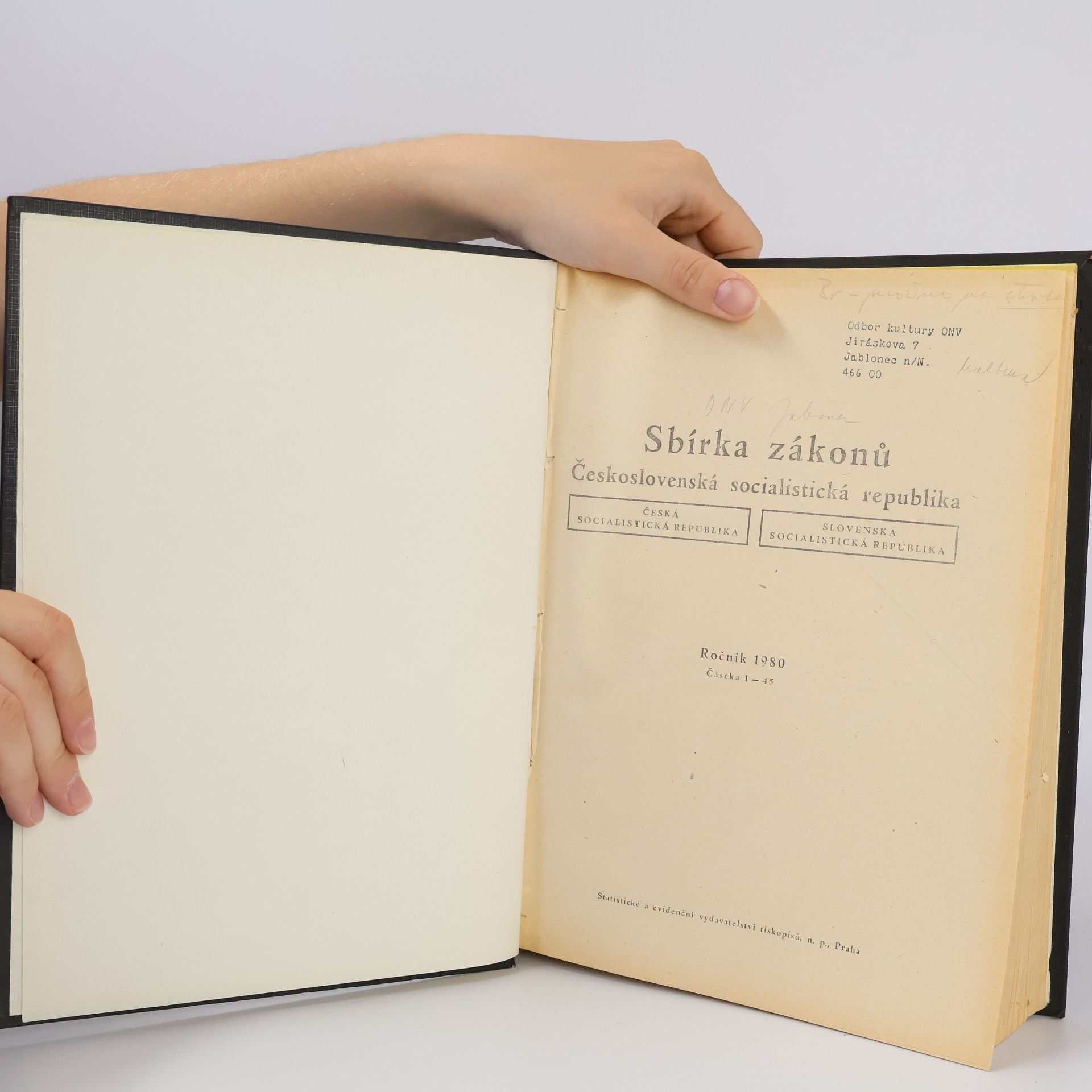 Autores varios Sbírka zákonů. Československá socialistická republika 1-45