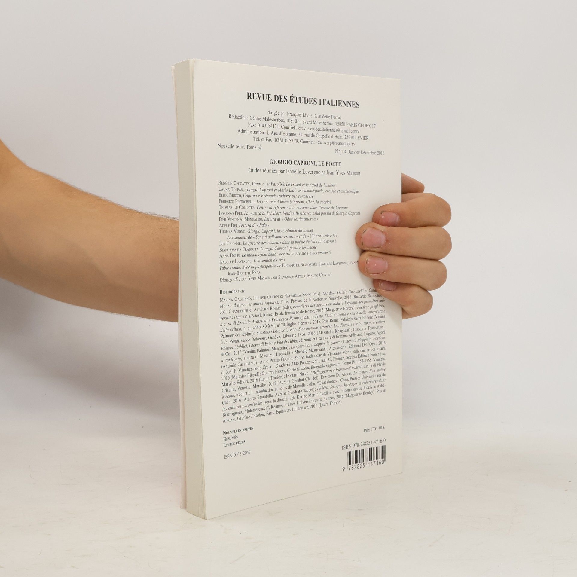 Collectif Revue des études italiennes