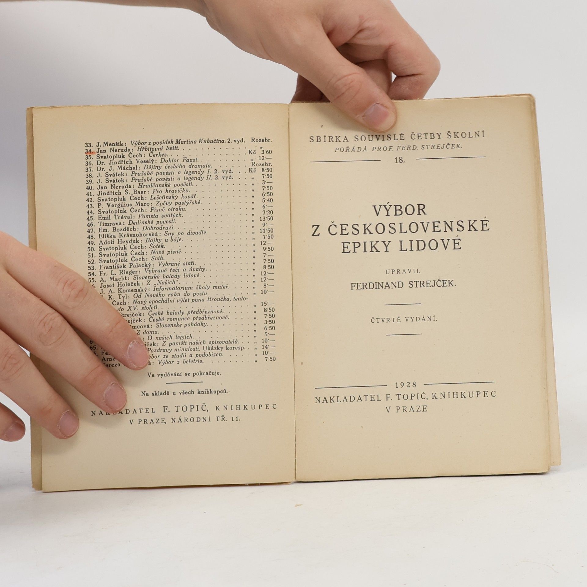 Various authors Ferdinand Strejček. Výbor z československé epiky lidové
