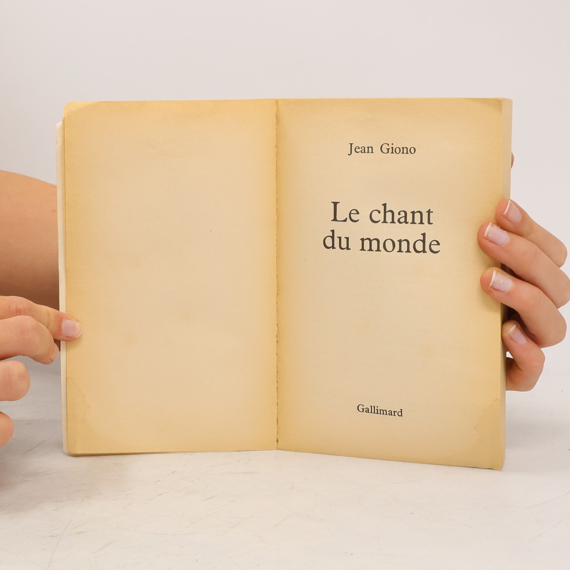 Jean Giono Le chant du monde