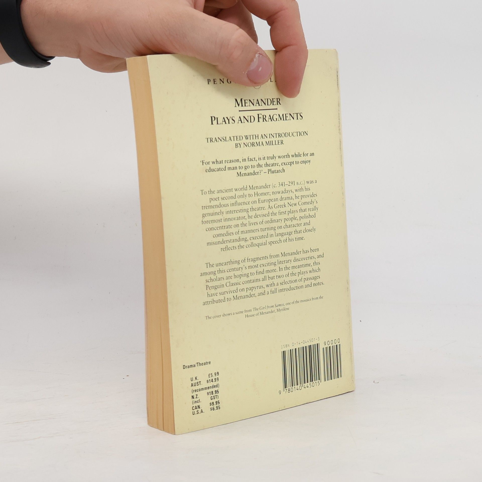 Menander Of Athens Penguin Classics: Plays and Fragments