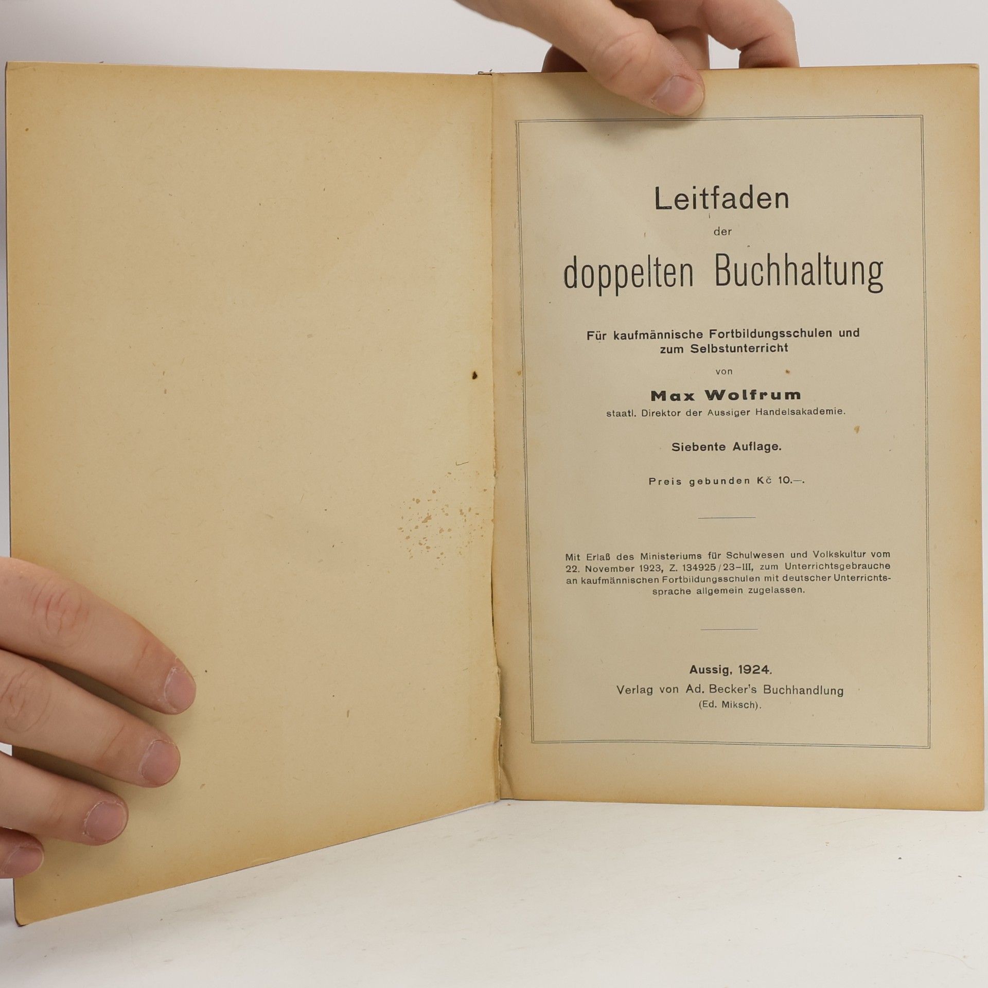Max Wolfrum Leitfaden der doppelten Buchhaltung