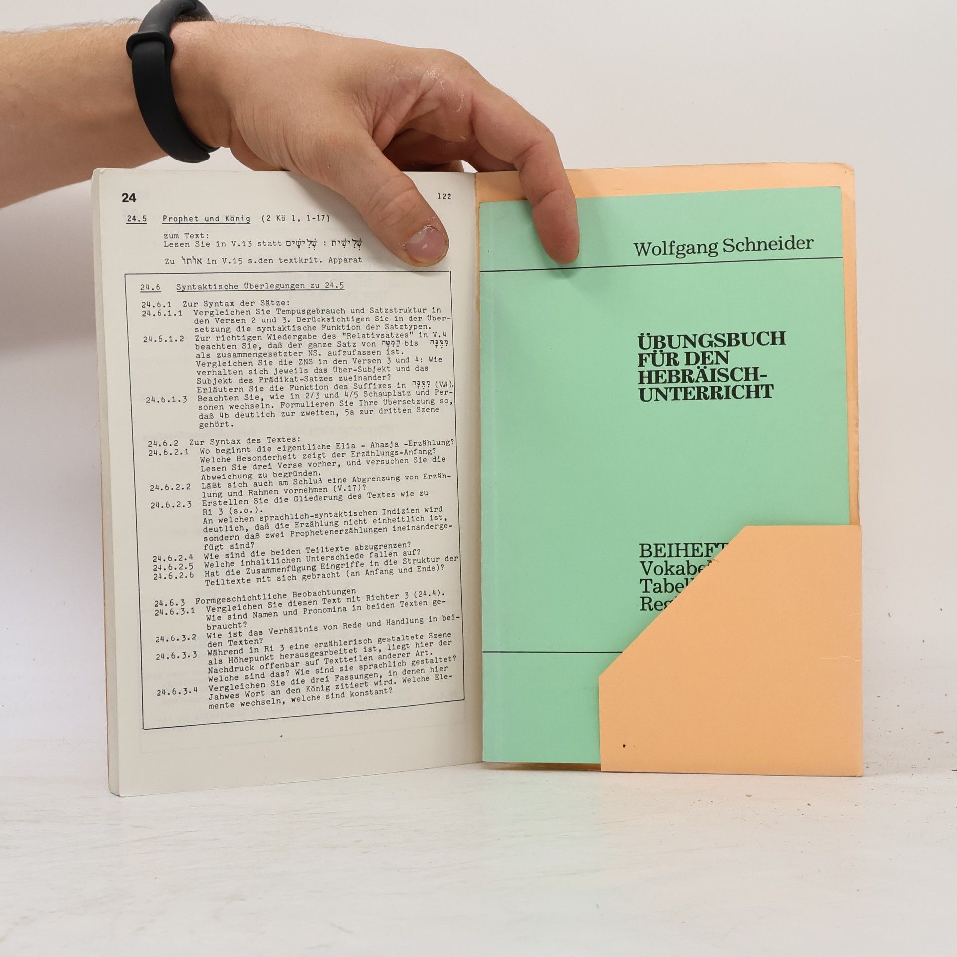Wolfgang Schneider Übungsbuch für den Hebräisch-Unterricht