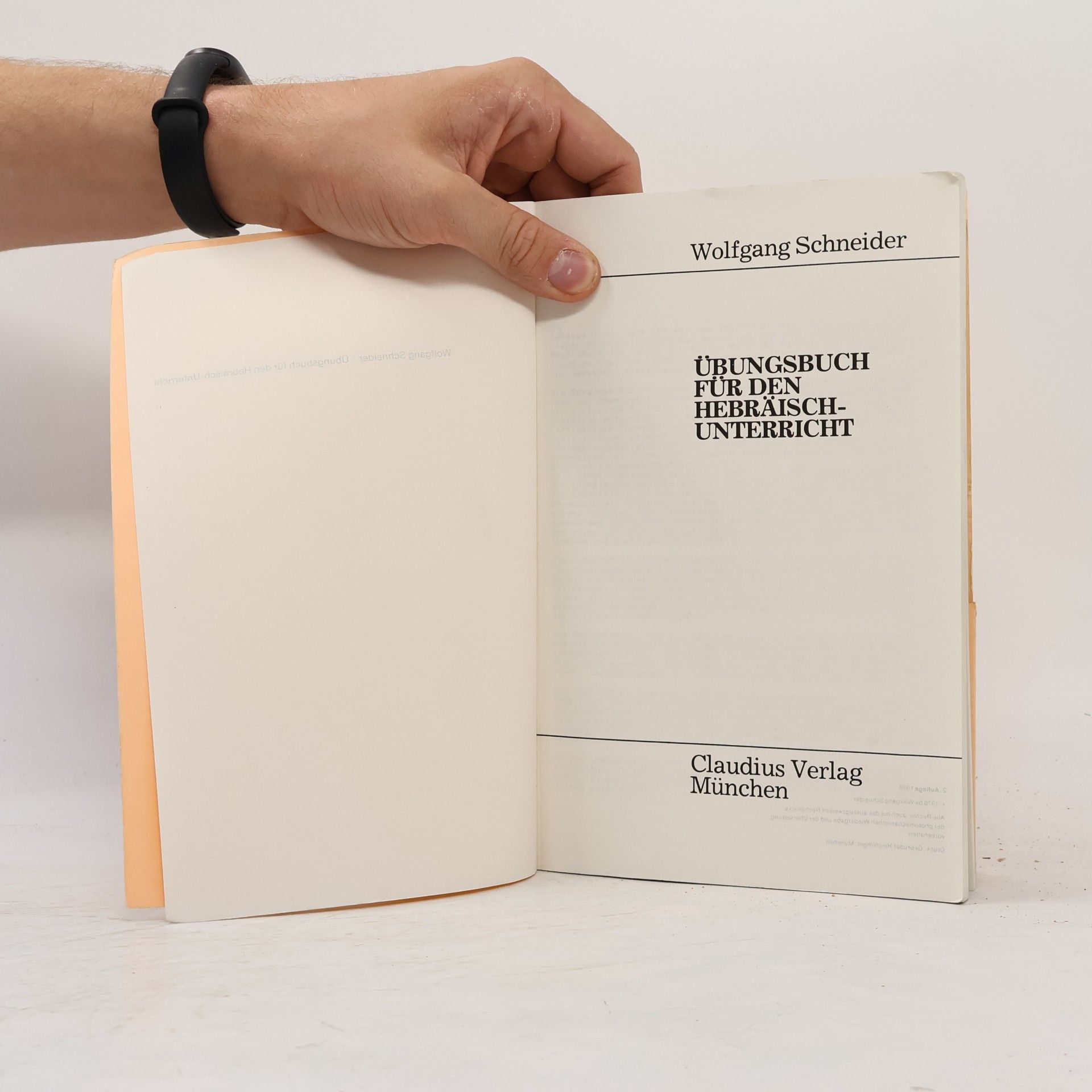 Wolfgang Schneider Übungsbuch für den Hebräisch-Unterricht