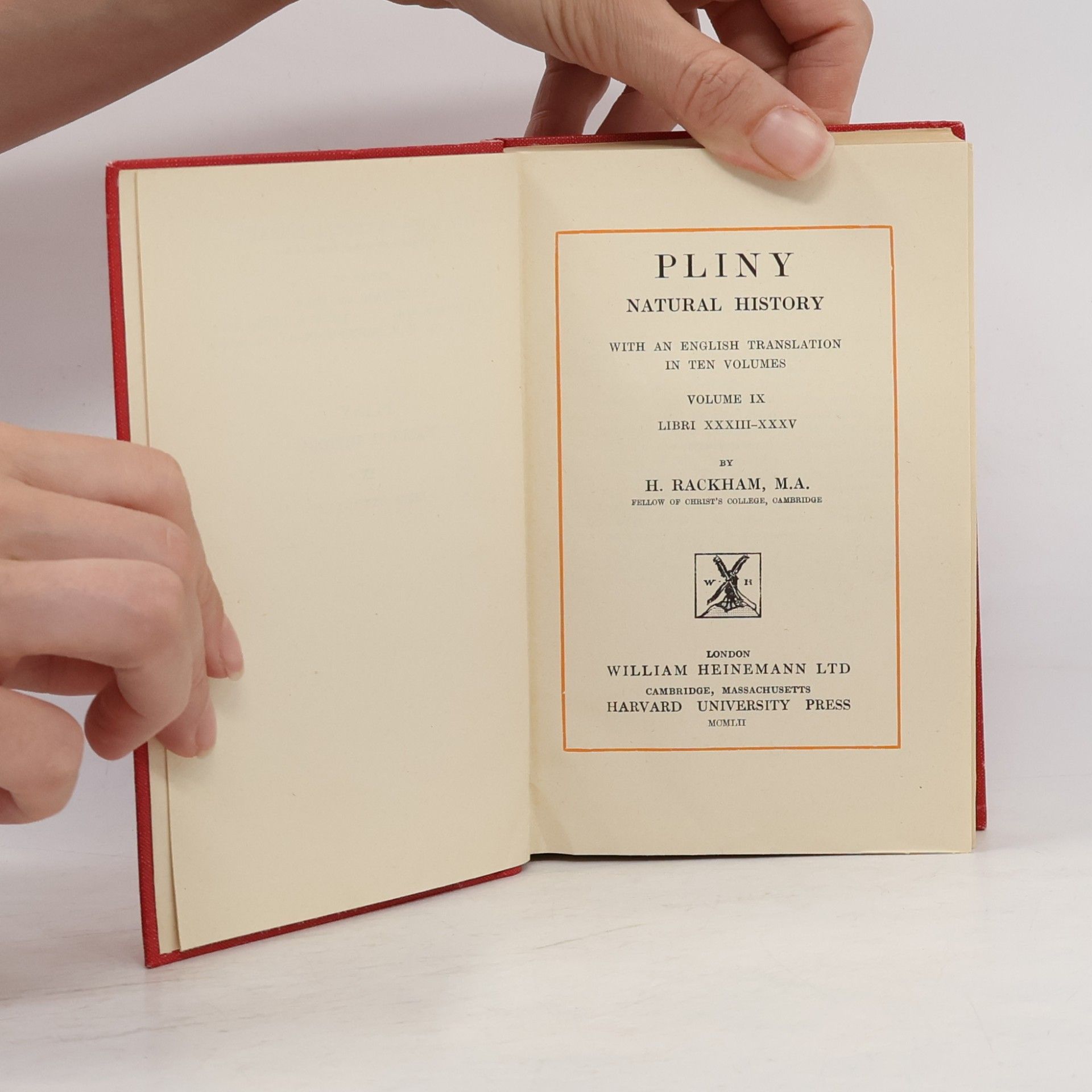 Kolektiv autorů Pliny, Natural History IX