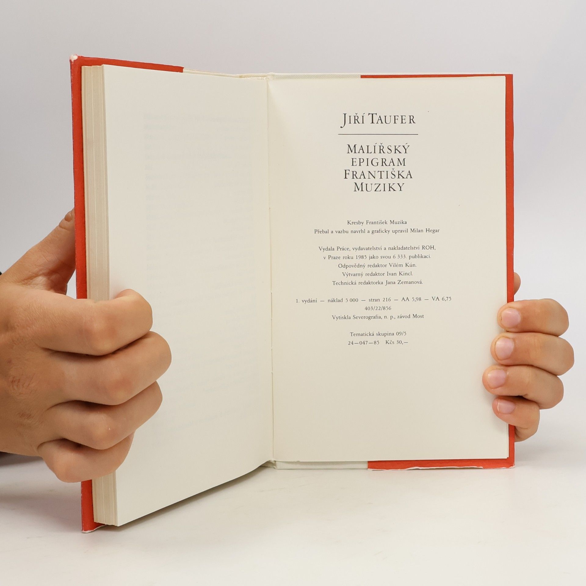 Jiří Taufer Malířský epigram Františka Muziky