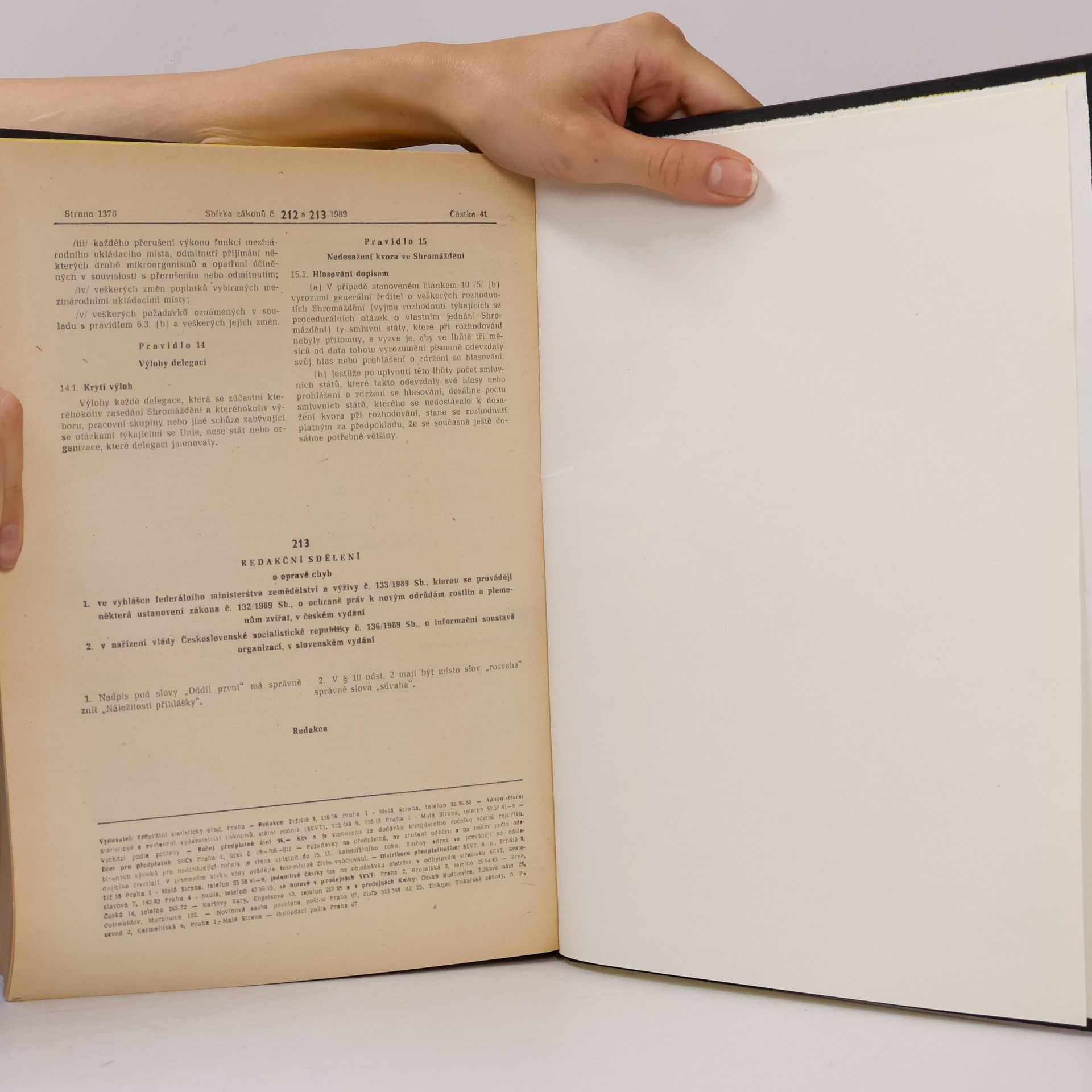Kolektiv autorů Sbírka zákonů ČSSR 1989