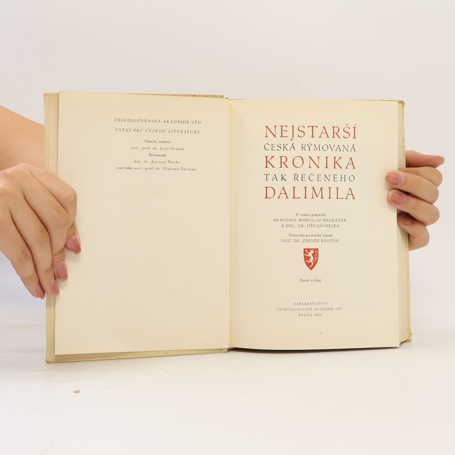 Kolektív autorov Nejstarší česká rýmovaná kronika tak řečeného Dalimila