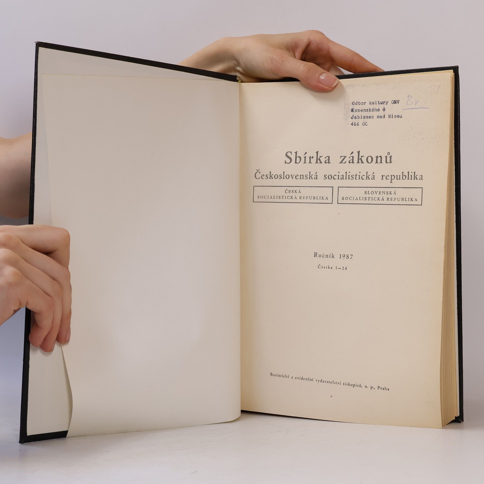 Kolektív autorov Sbírka zákonů. Československá socialistická republika 1-26