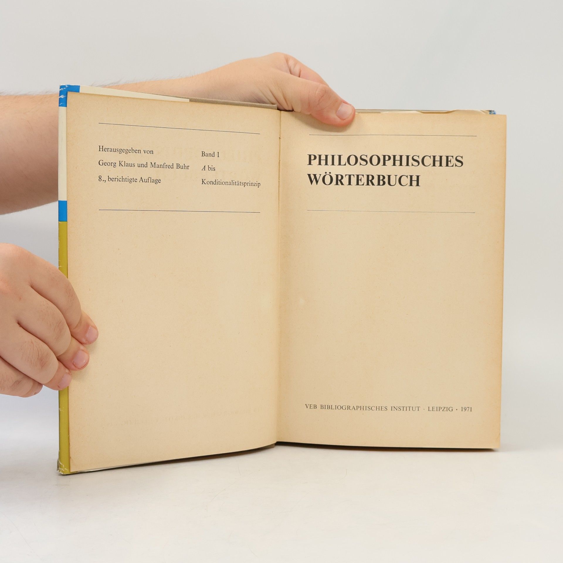 Georg Klaus Philosophisches Wörterbuch 1