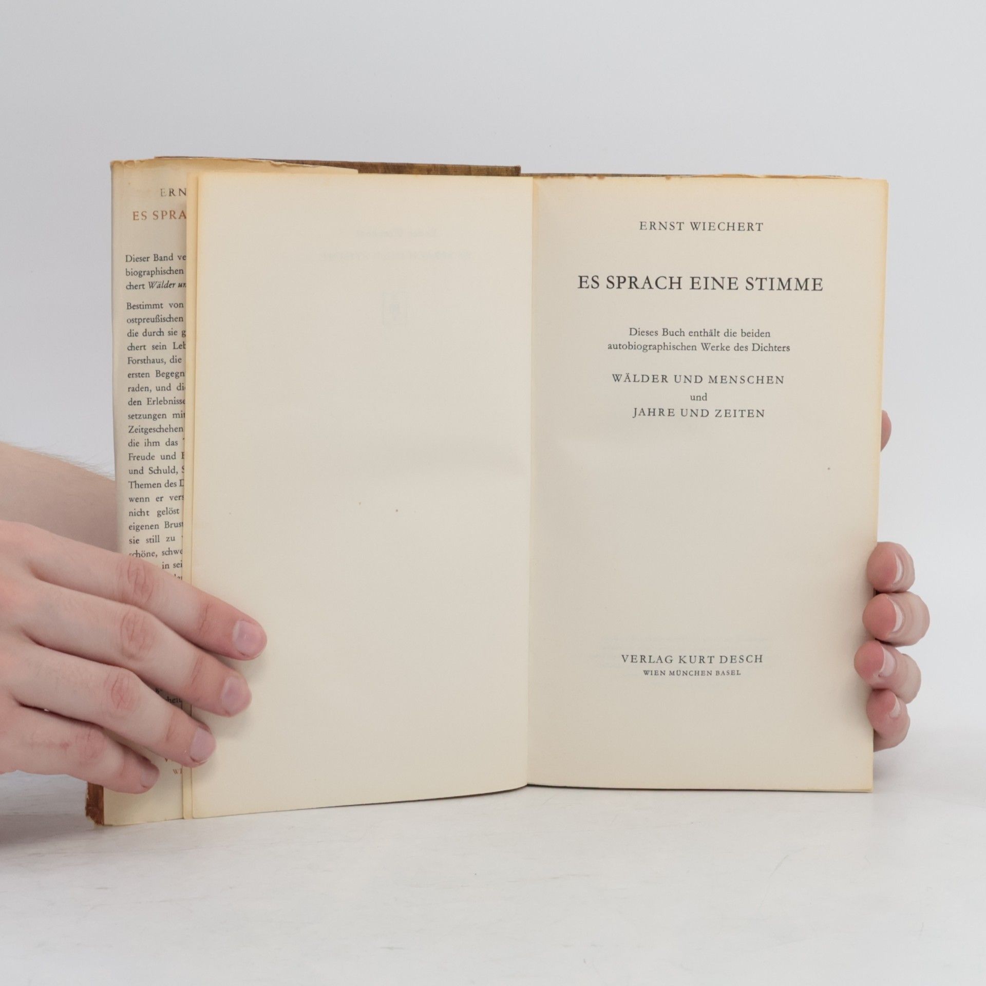 Ernst Wichert Es sprach eine Stimme