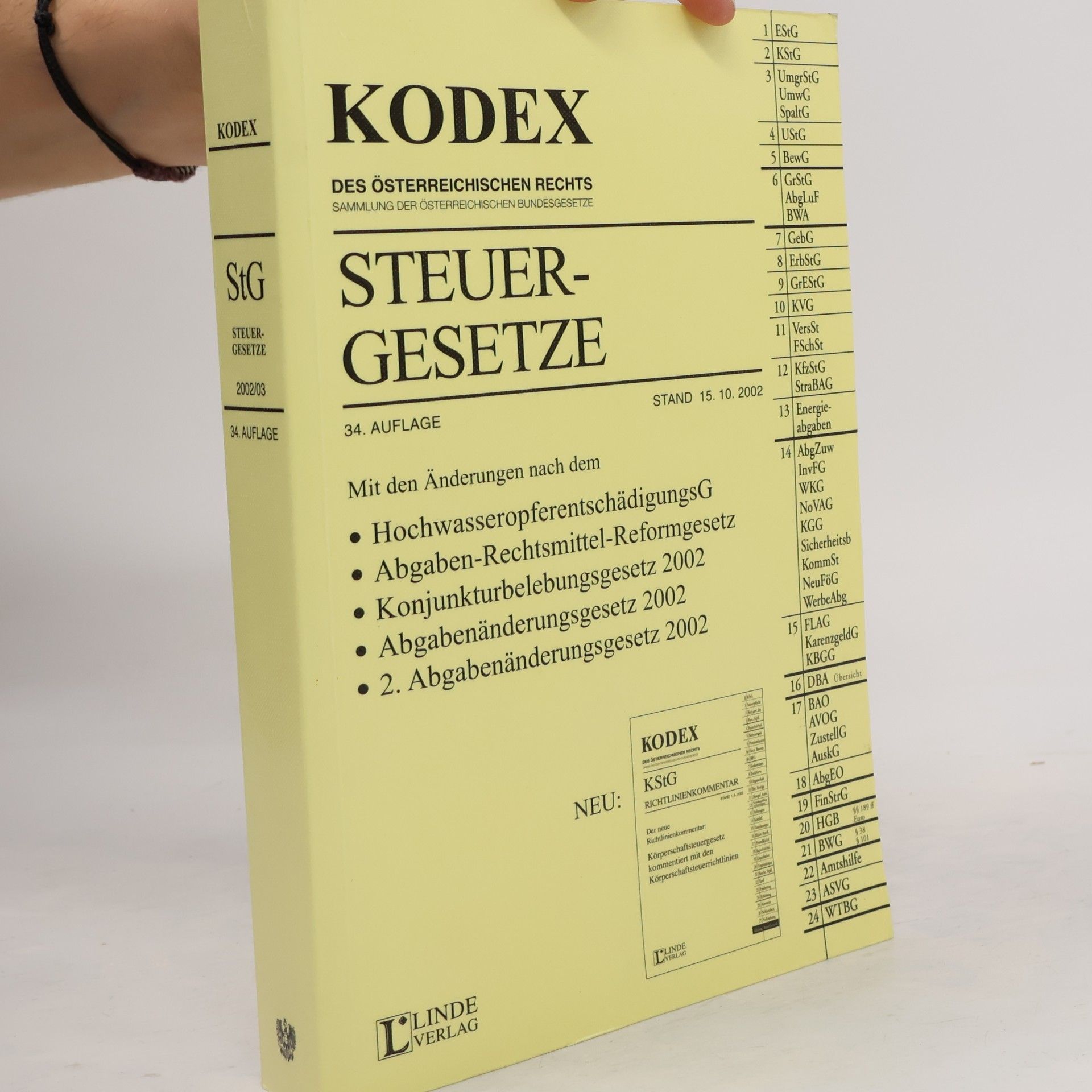 Christoph Ritz Kodex. Steuergesetze 2002/03