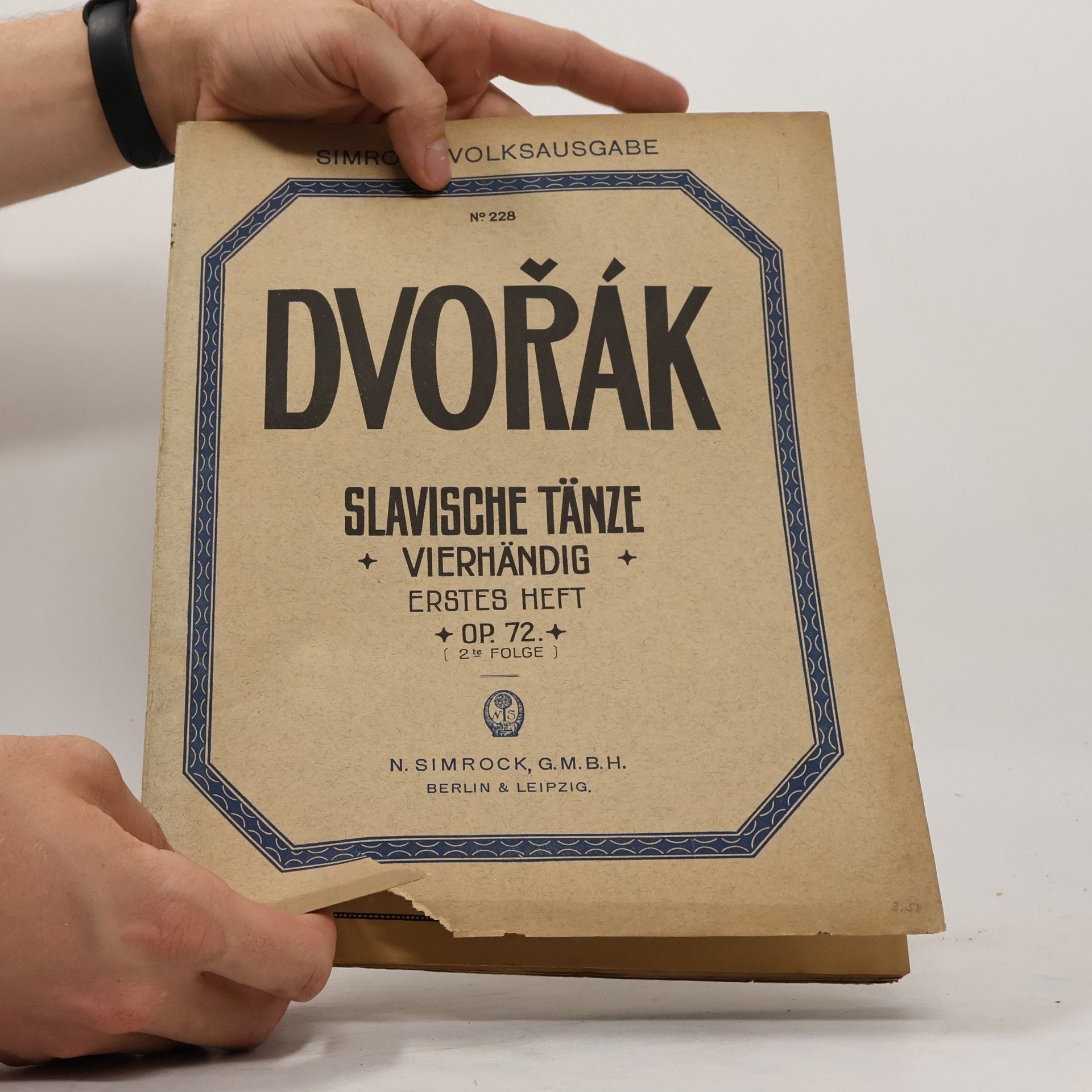 Antonín Dvořák Slavische Tänze. Vierhändig, Op. 72: Erstes Heft