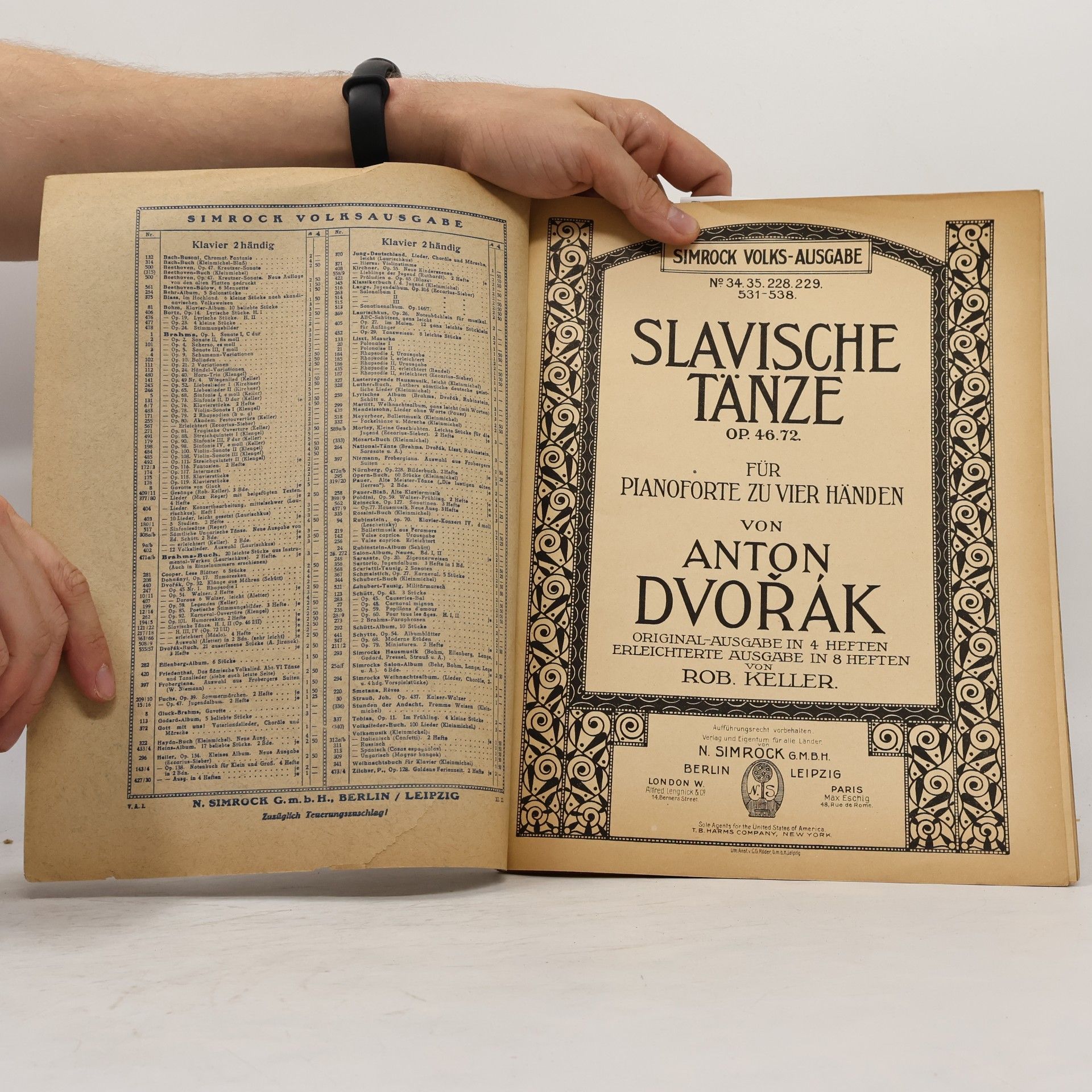 Antonín Dvořák Slavische Tänze. Vierhändig, Op. 72: Erstes Heft