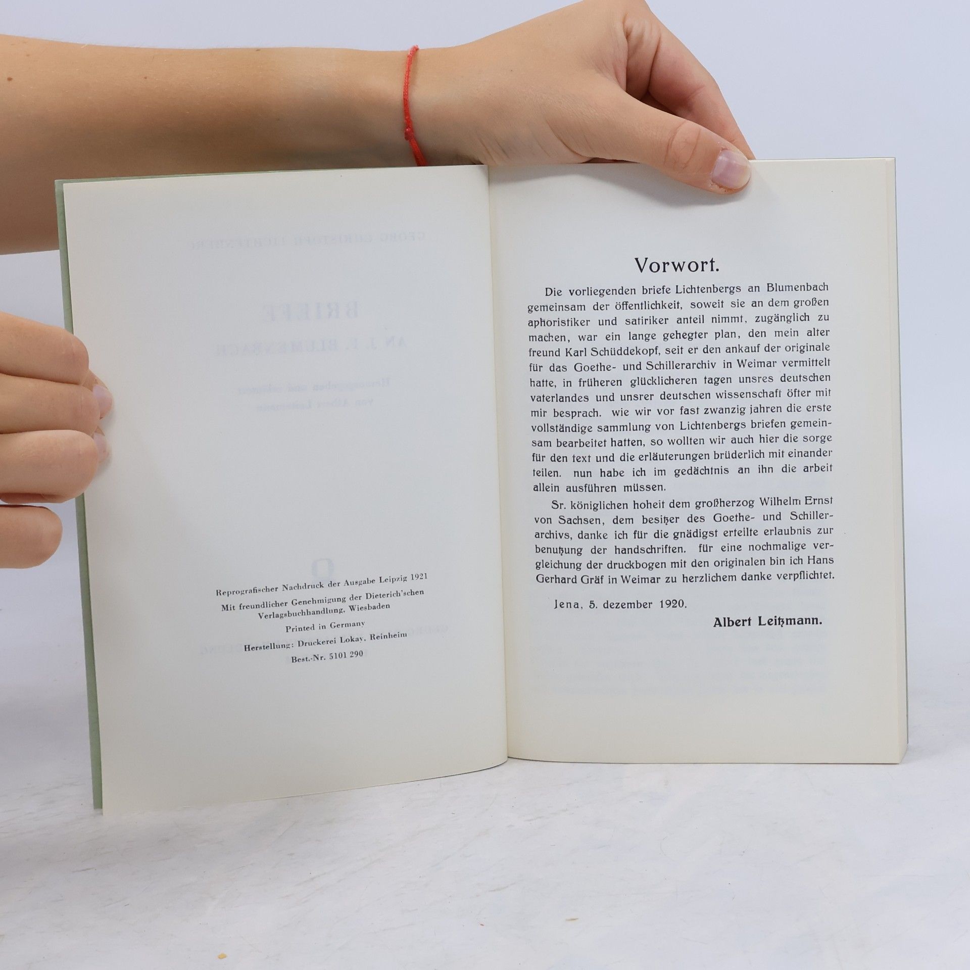 Georg Christoph Lichtenberg Briefe an J.F. Blumenbach