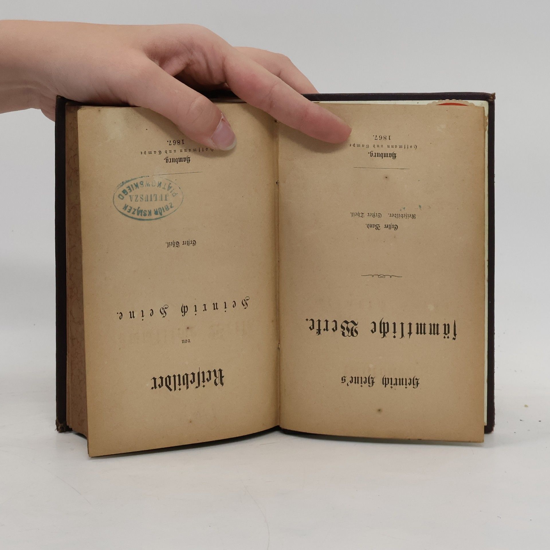 Heinrich Heine Sämmtliche Werke I. Reisebilder 1