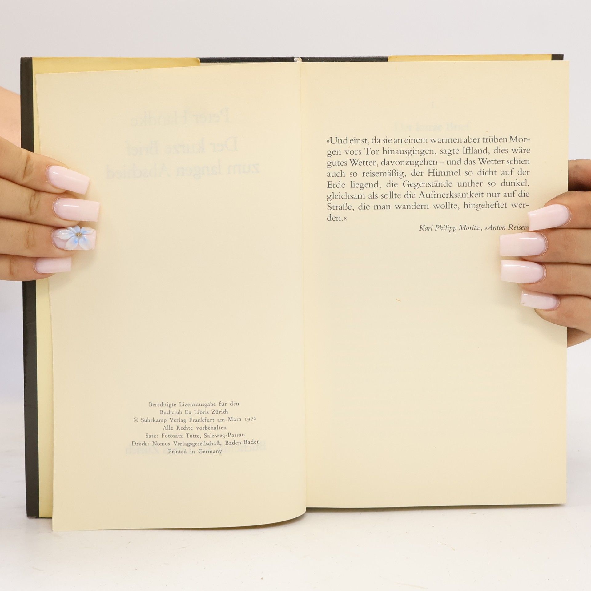 Peter Handke Der Kurze Brief zum Langen Abschied