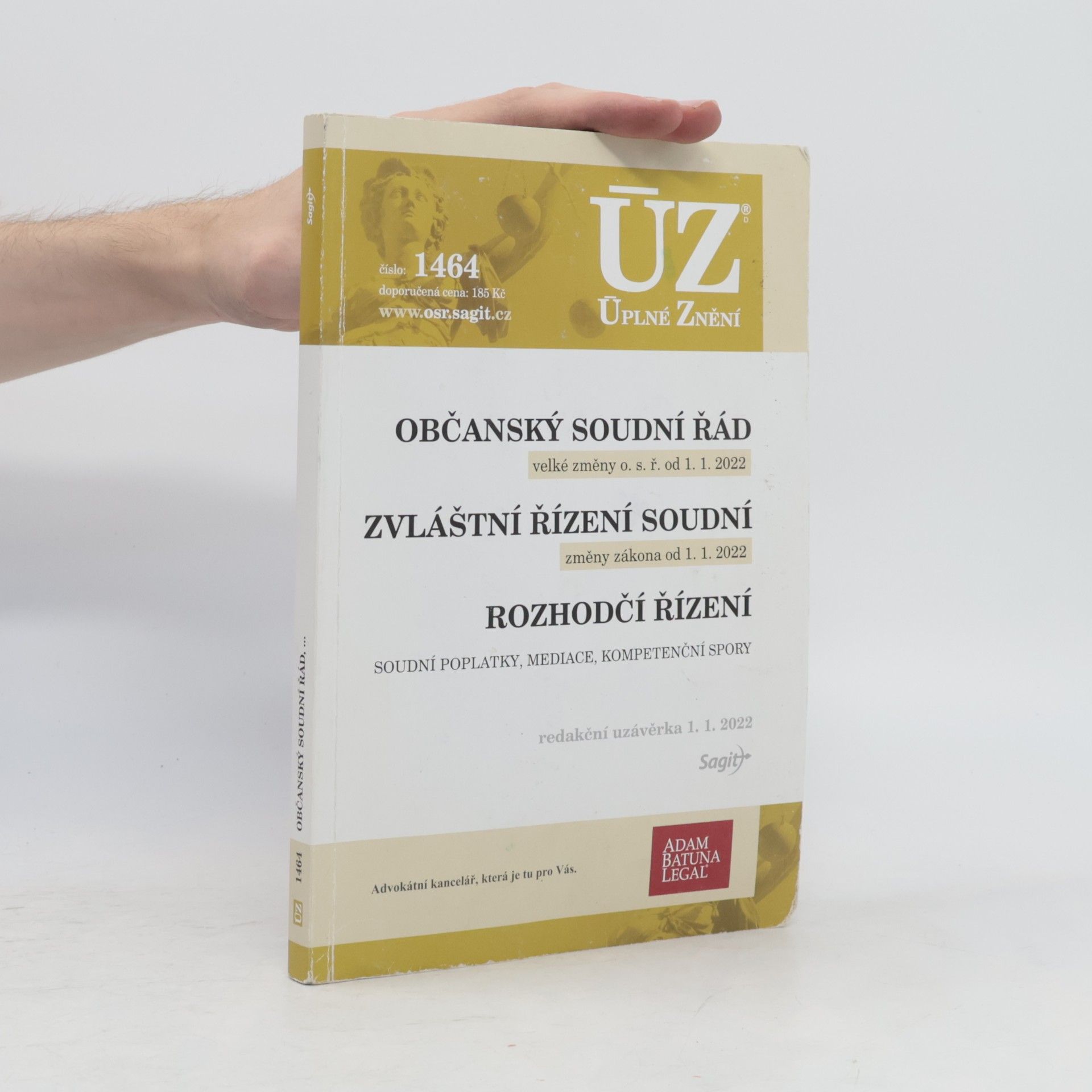 Kolektiv autorů Občanský soudní řád. Zvláštní řízení soudní. Rozhodčí řízení.