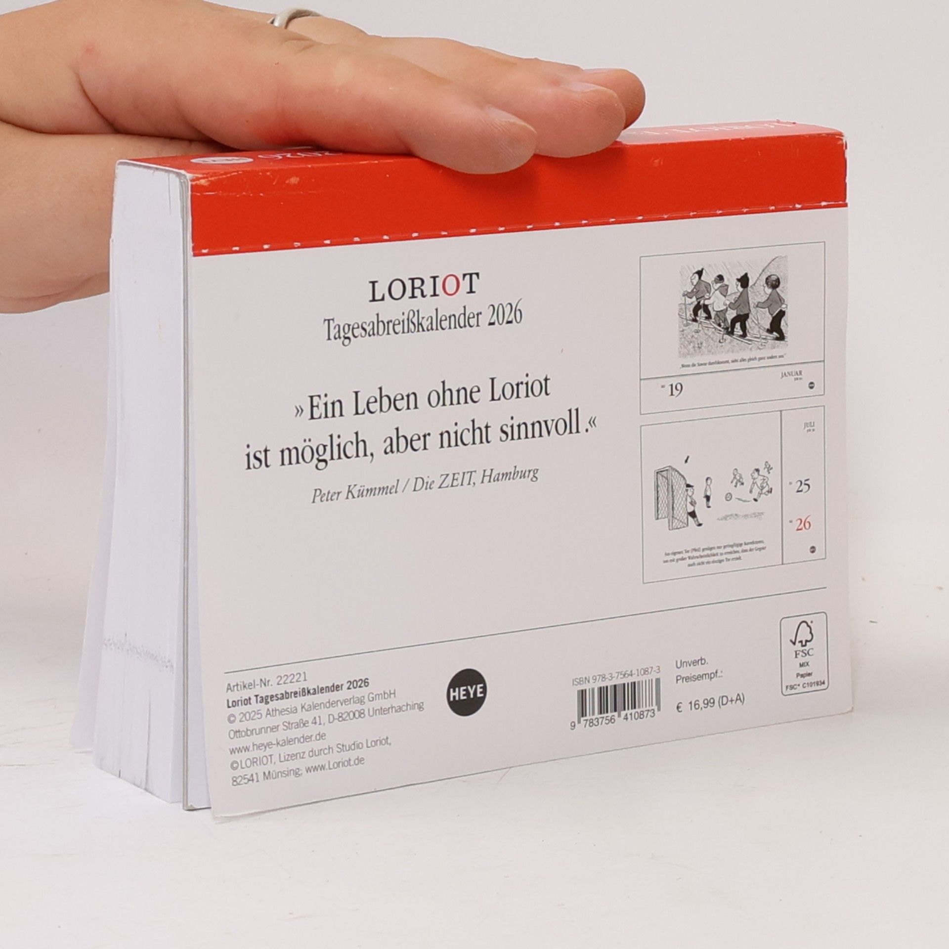 Loriot Tagesabreißkalender Heye: Loriot Tagesabreißkalender 2026