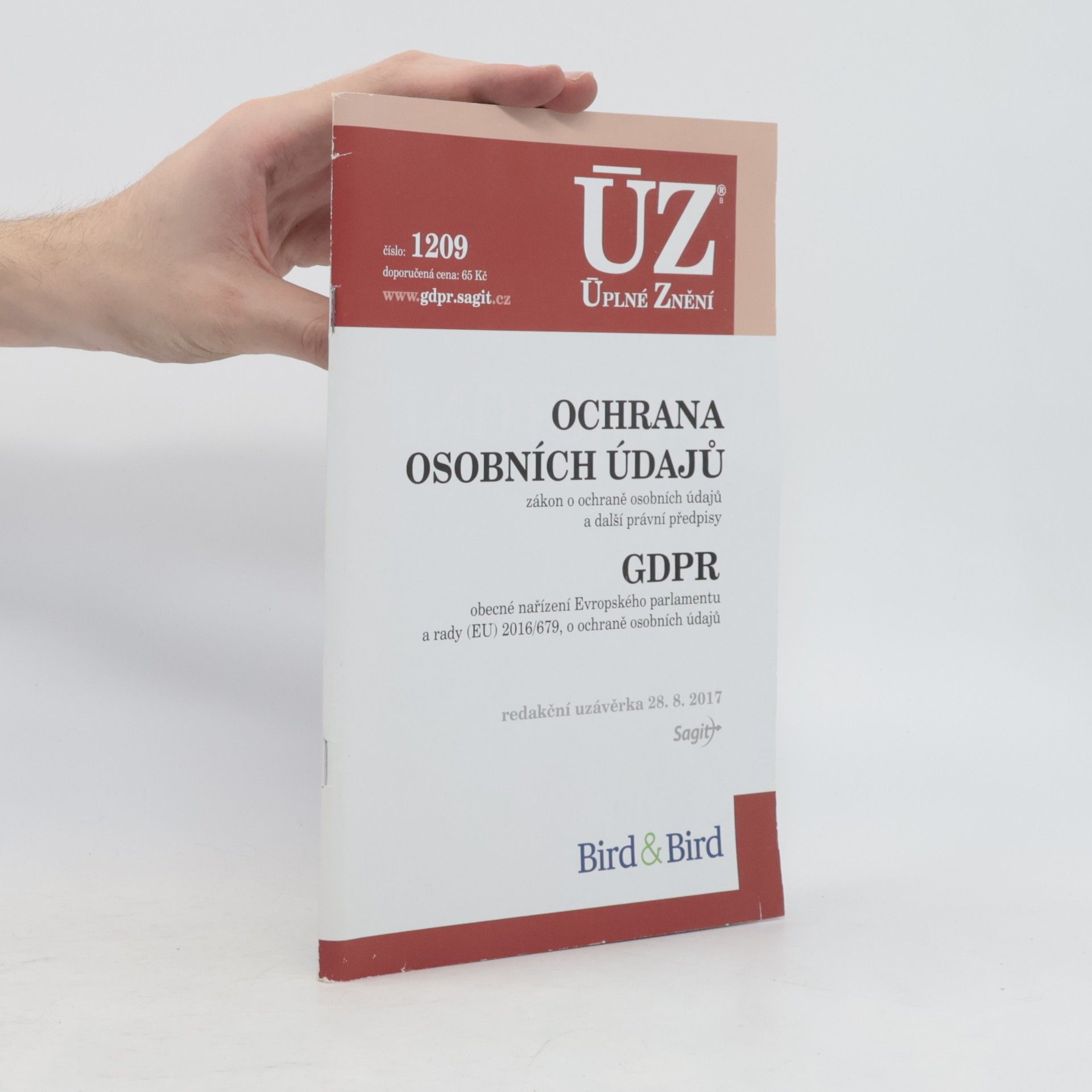 Kolektív autorov ÚZ 1209 : Ochrana osobních údajů, GDPR