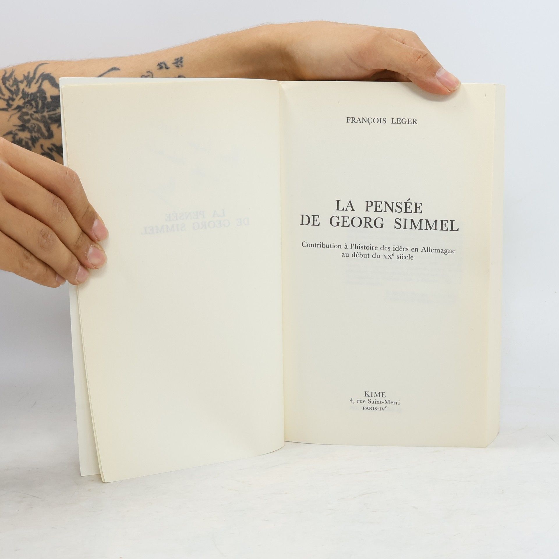 François Léger La pensée de Georg Simmel