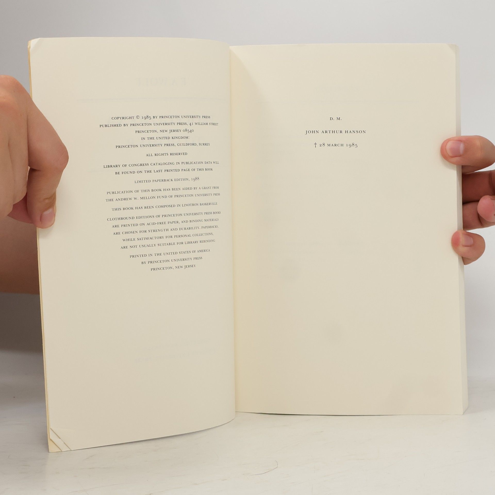 Anthony Grafton Princeton Legacy Library: Prolegomena To Homer, 1795