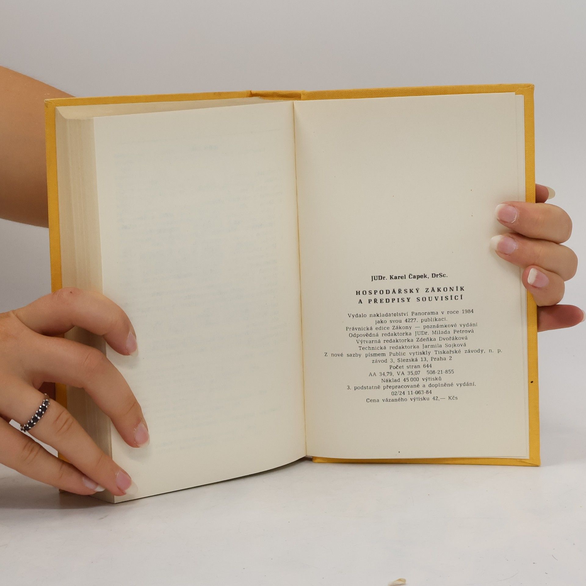 Karel Čapek Hospodářský zákoník a předpisy souvisící