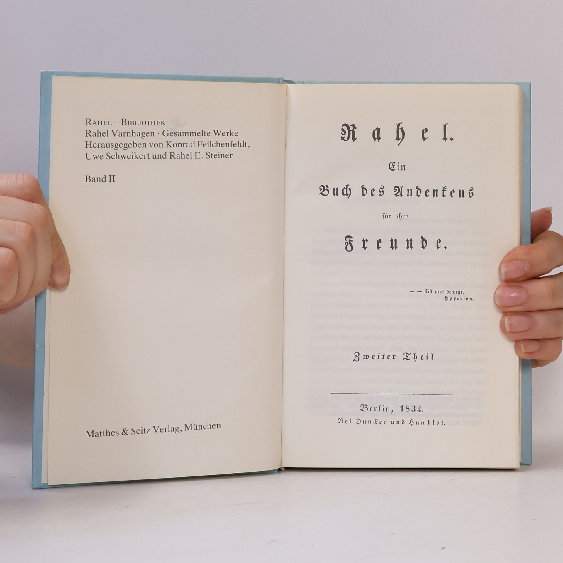 Rahel Varnhagen Rahel II. Buch des Andenkens 2