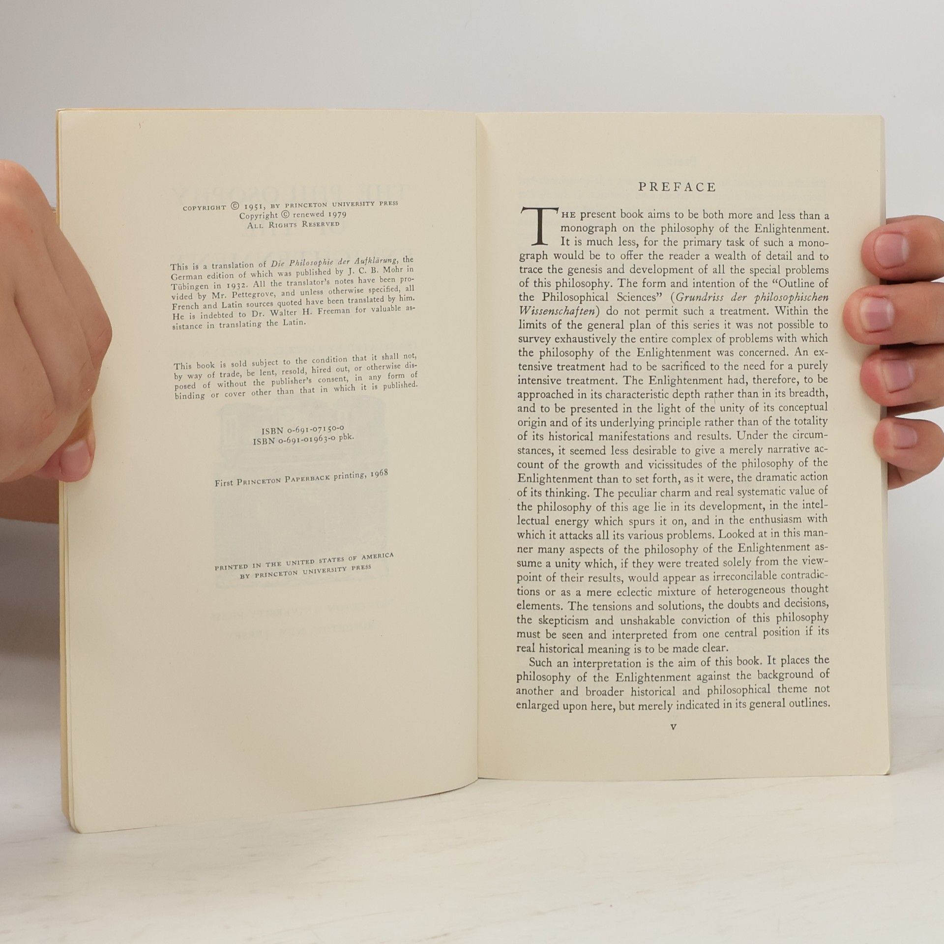 Ernst Cassirer The Philosophy of the Enlightenment