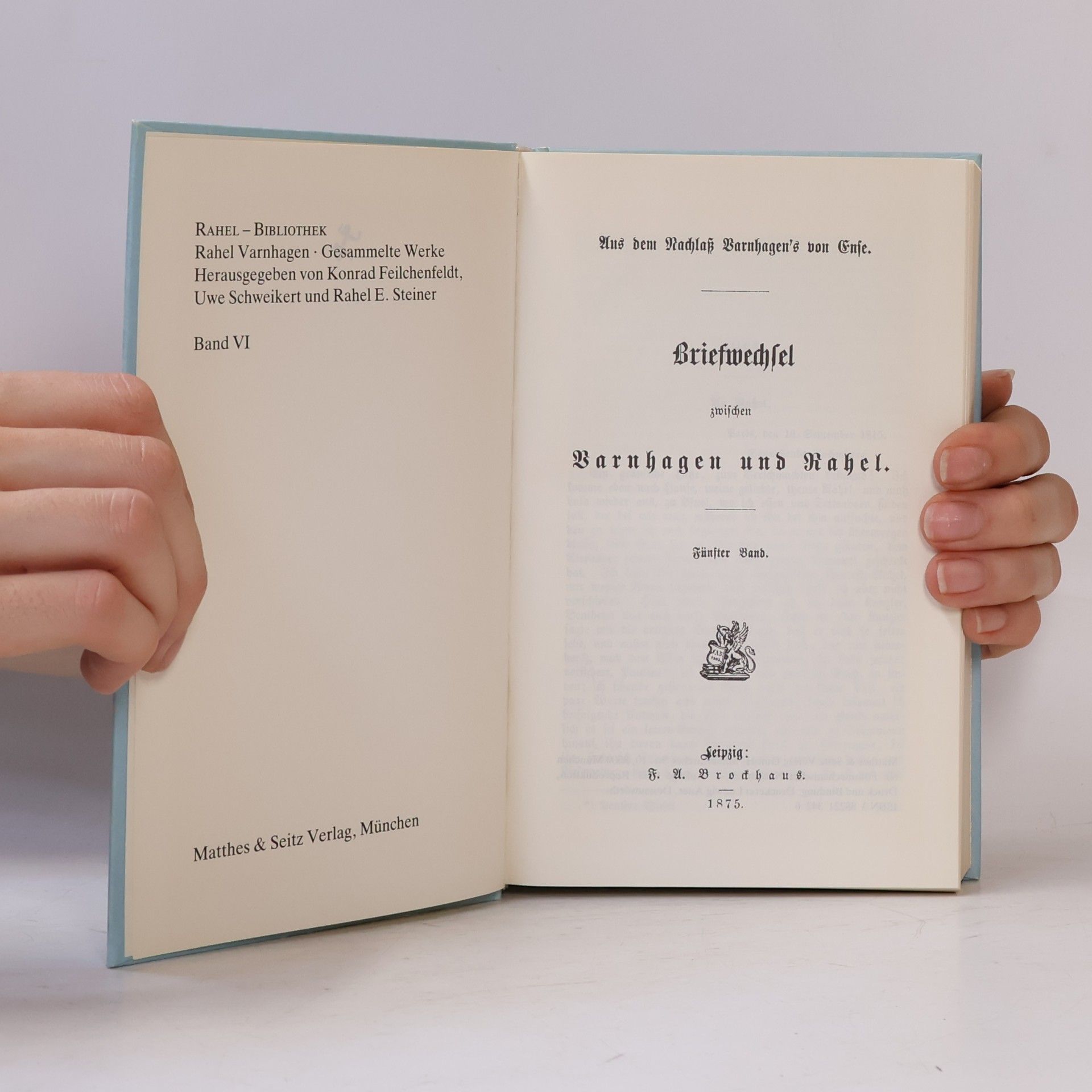 Rahel Varnhagen Rahel Bibliothek VI.