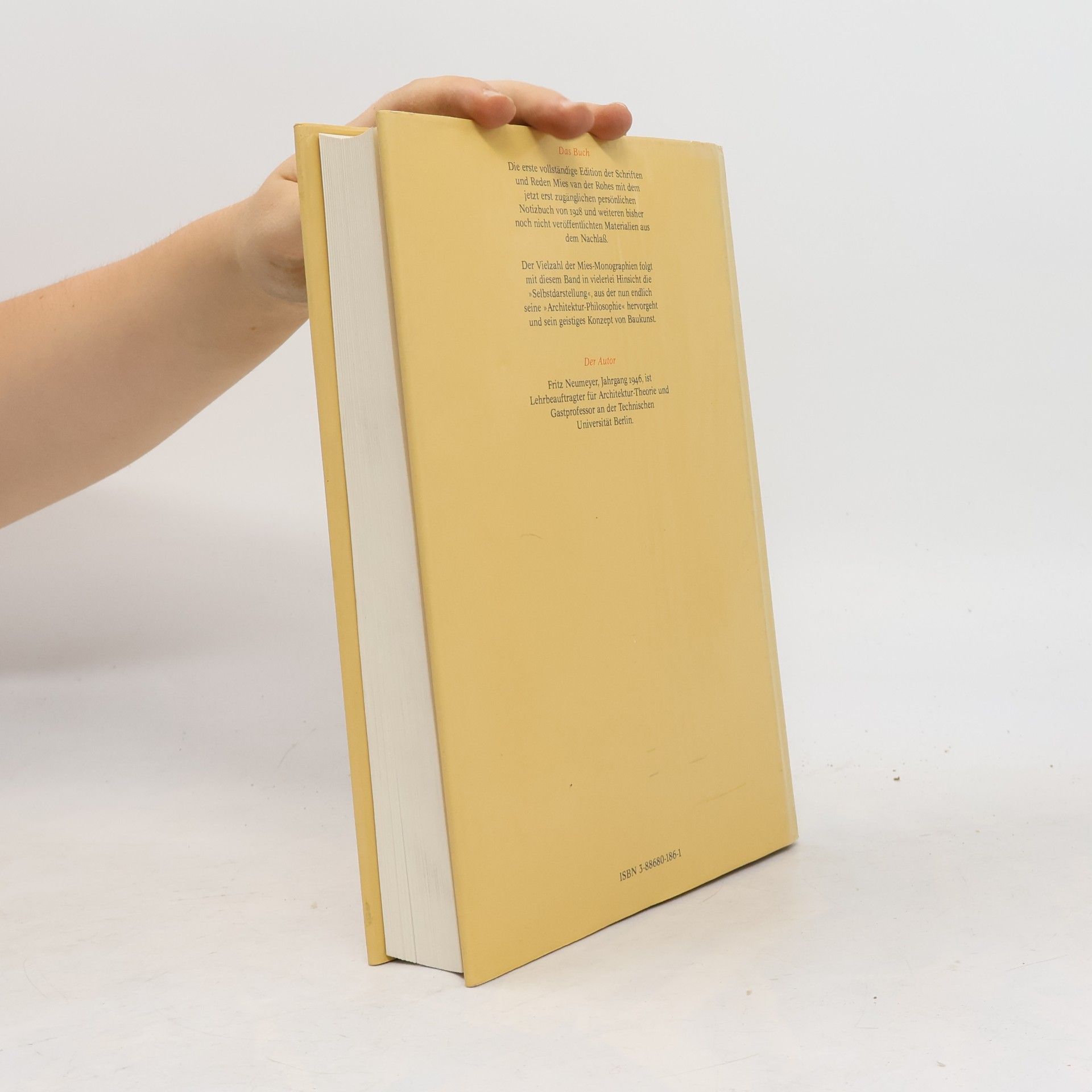Fritz Neumeyer Mies van der Rohe, das kunstlose Wort