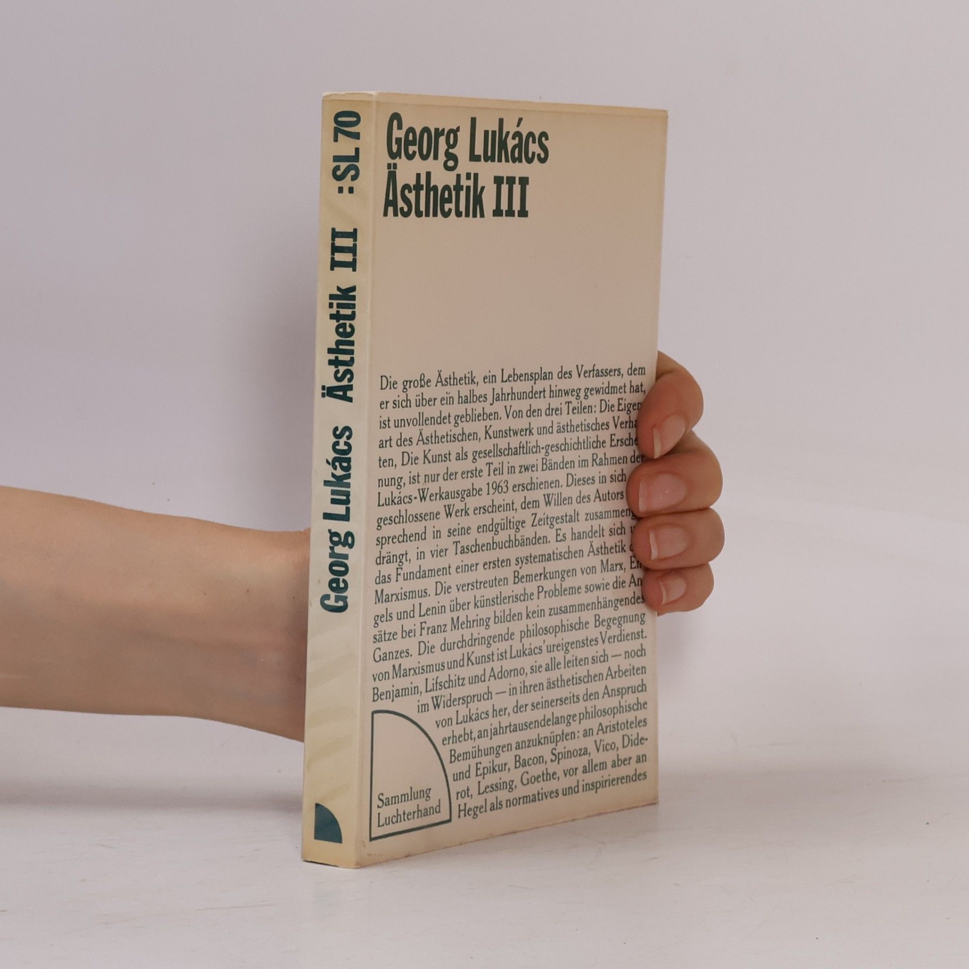 György Lukács Ästhetik III.